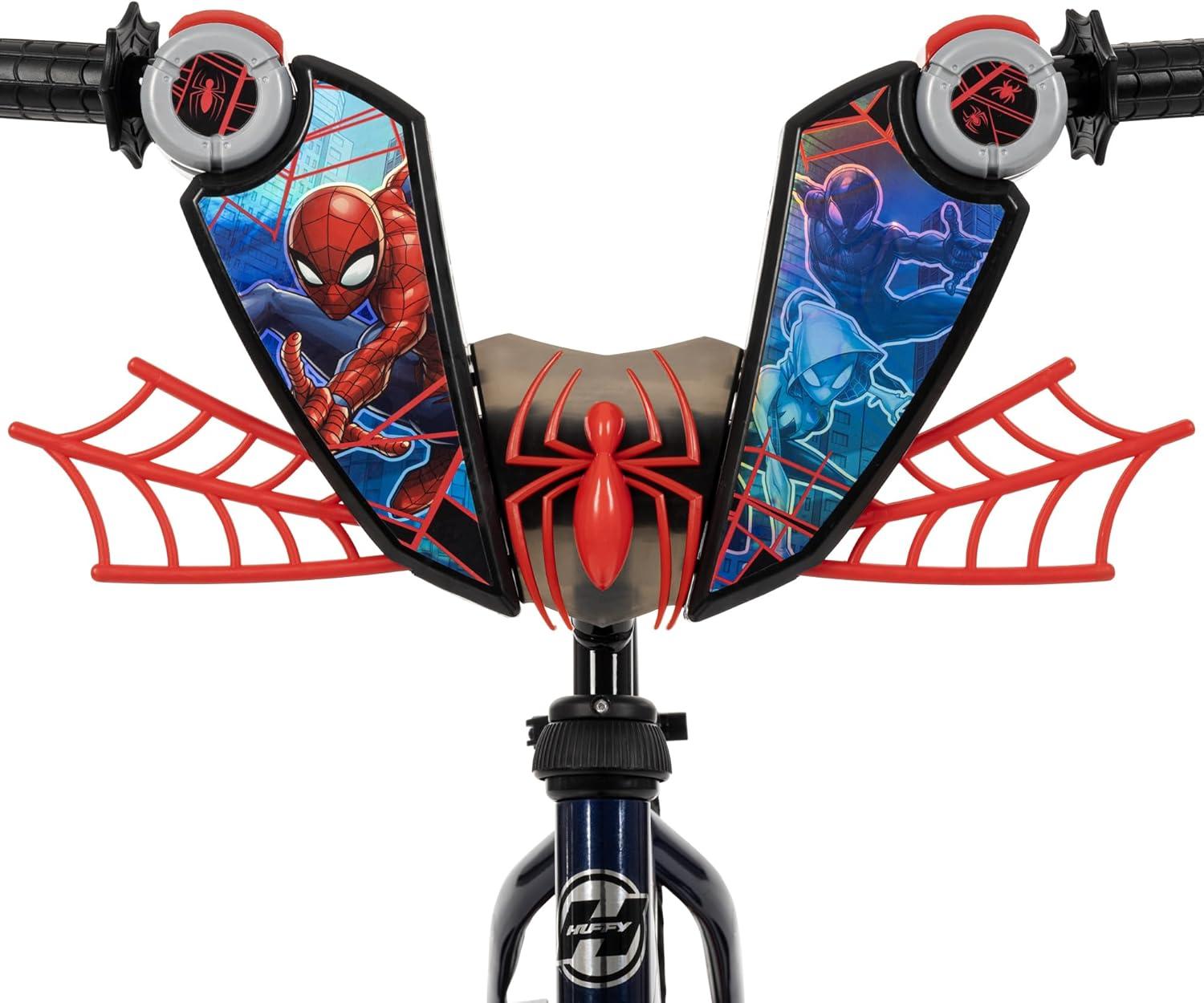 image:imageHuffy Disney and Marvel 1216 Inch Boys Bike for Kids Multiple Color Options and Designs Available Ideal for Ages 3 Years Old Removable Training Wheels Adjustable Seat Simple Coaster BrakeBlue Abyss  SpiderMan