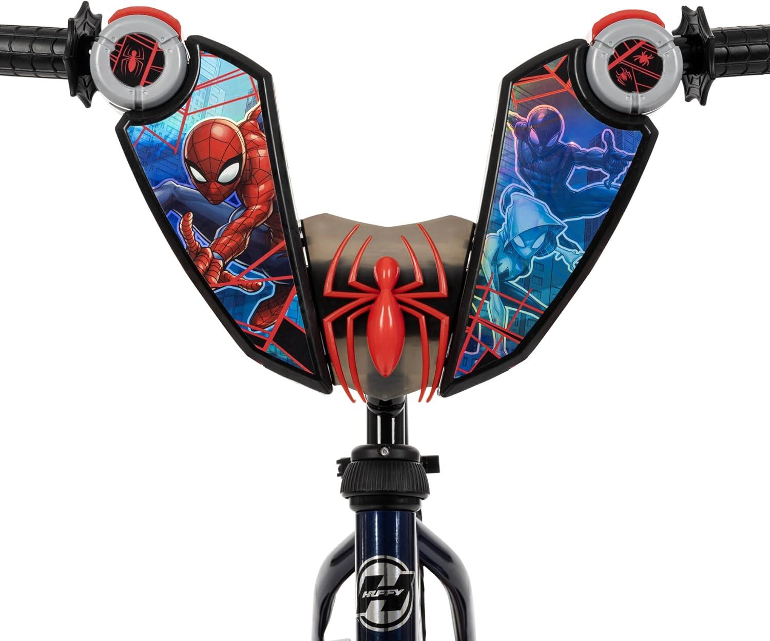 image:imageHuffy Disney and Marvel 1216 Inch Boys Bike for Kids Multiple Color Options and Designs Available Ideal for Ages 3 Years Old Removable Training Wheels Adjustable Seat Simple Coaster BrakeBlue Abyss  SpiderMan