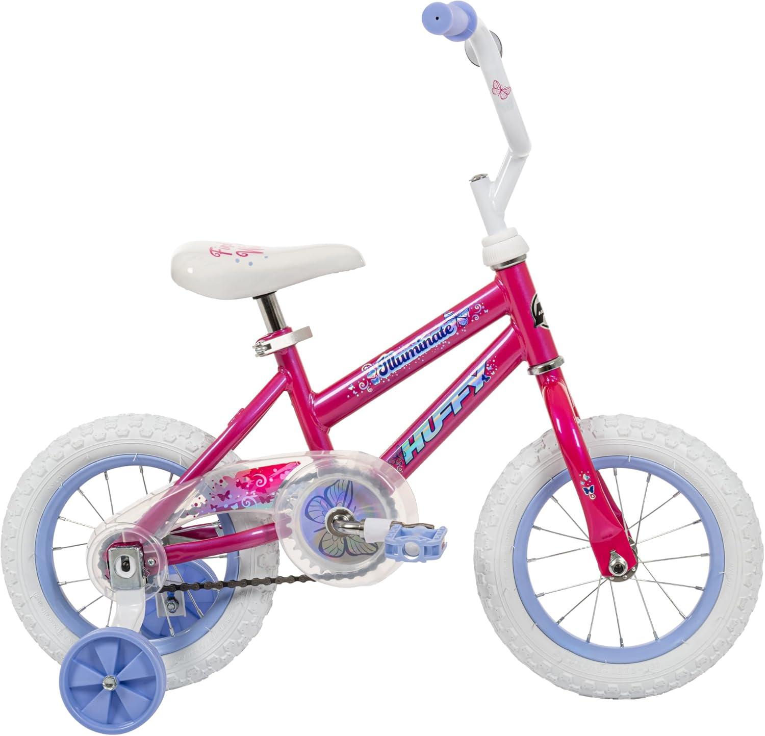 image:imageHuffy Illuminate Bike for Girls 121620 Inch Size Options Ages 3 Years Old Removable Training Wheels 12 and 16 Only Multiple Color Options Easy Assembly Adjustable Seat DurableSweet Pink