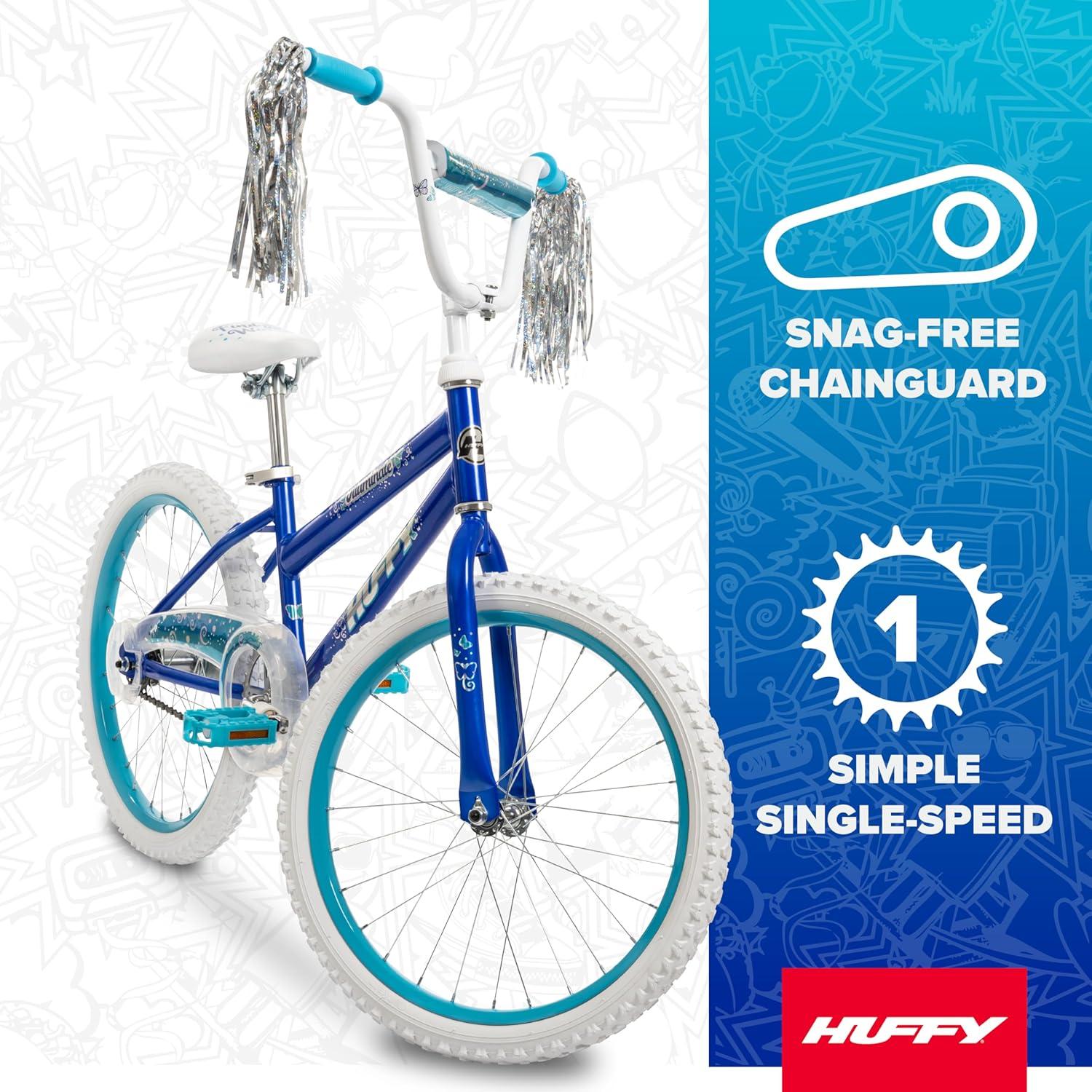 image:imageHuffy Illuminate Bike for Girls 121620 Inch Size Options Ages 3 Years Old Removable Training Wheels 12 and 16 Only Multiple Color Options Easy Assembly Adjustable Seat DurablePearl Blue