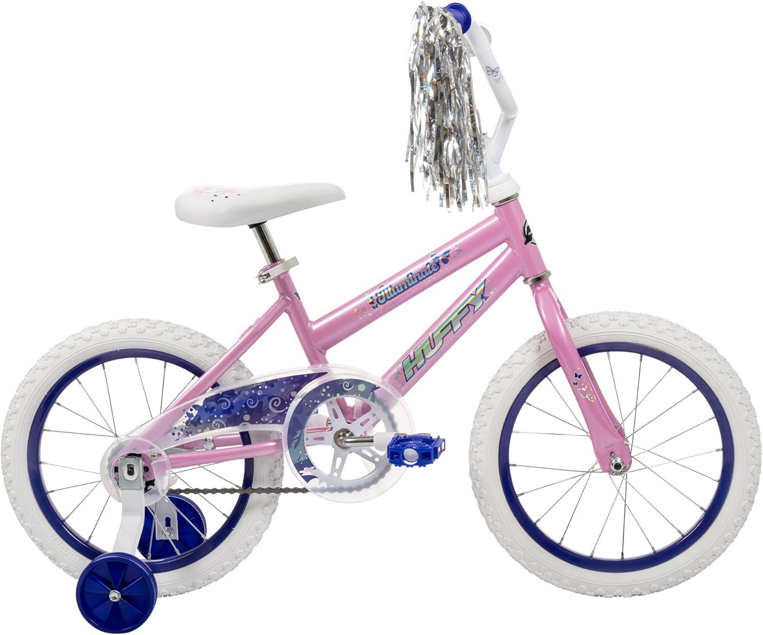 image:imageHuffy Illuminate Bike for Girls 121620 Inch Size Options Ages 3 Years Old Removable Training Wheels 12 and 16 Only Multiple Color Options Easy Assembly Adjustable Seat DurableGloss Pink