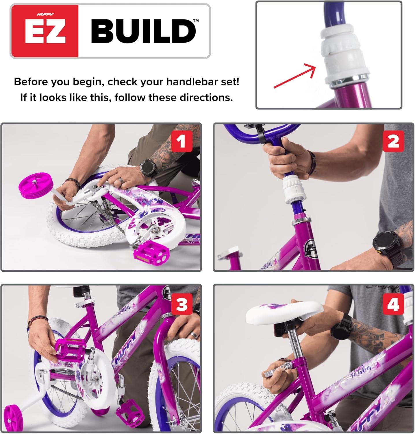 image:imageHuffy Illuminate Bike for Girls 121620 Inch Size Options Ages 3 Years Old Removable Training Wheels 12 and 16 Only Multiple Color Options Easy Assembly Adjustable Seat DurableAmethyst Purple