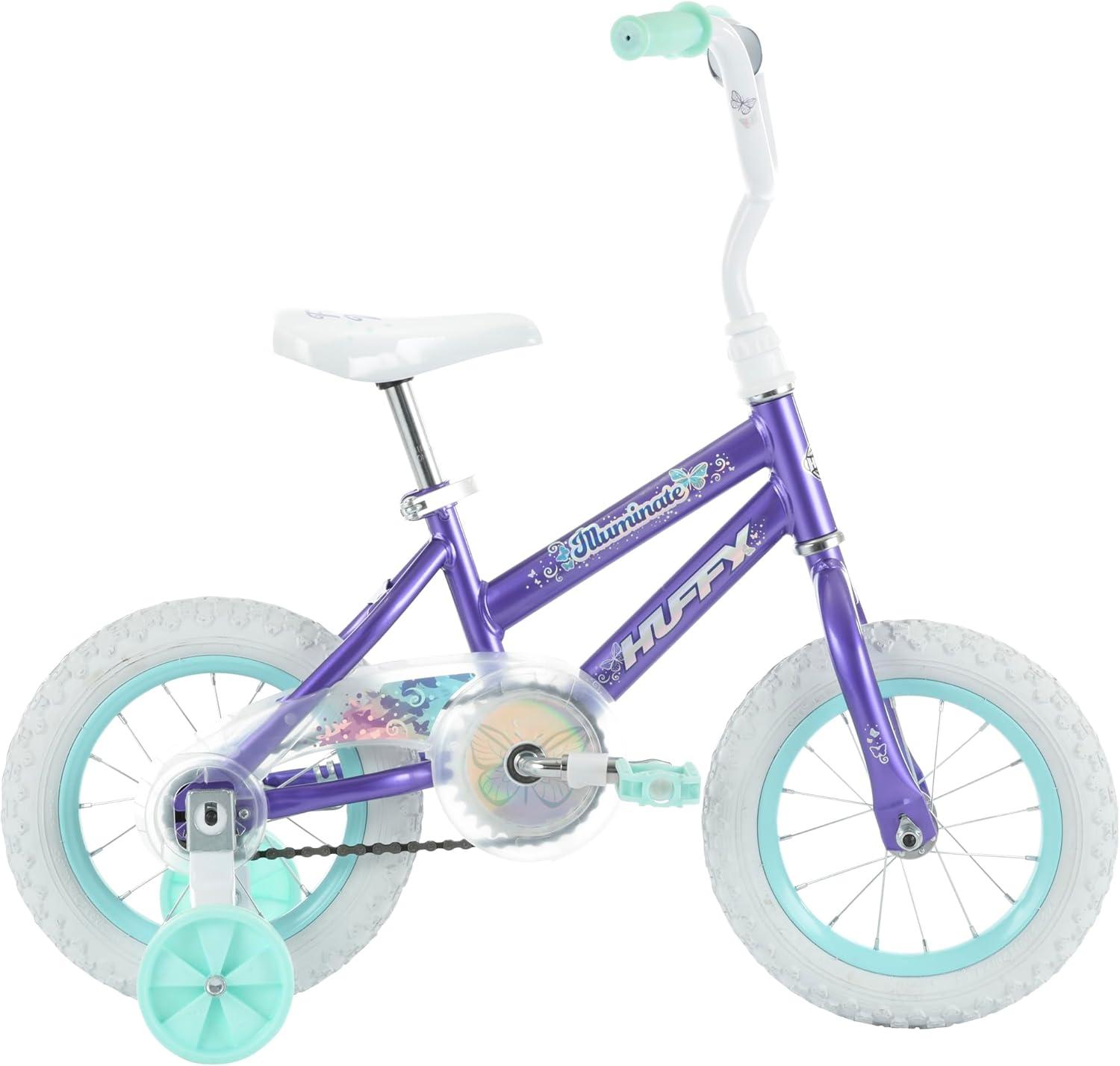 image:imageHuffy Illuminate Bike for Girls 121620 Inch Size Options Ages 3 Years Old Removable Training Wheels 12 and 16 Only Multiple Color Options Easy Assembly Adjustable Seat DurableAmethyst Purple