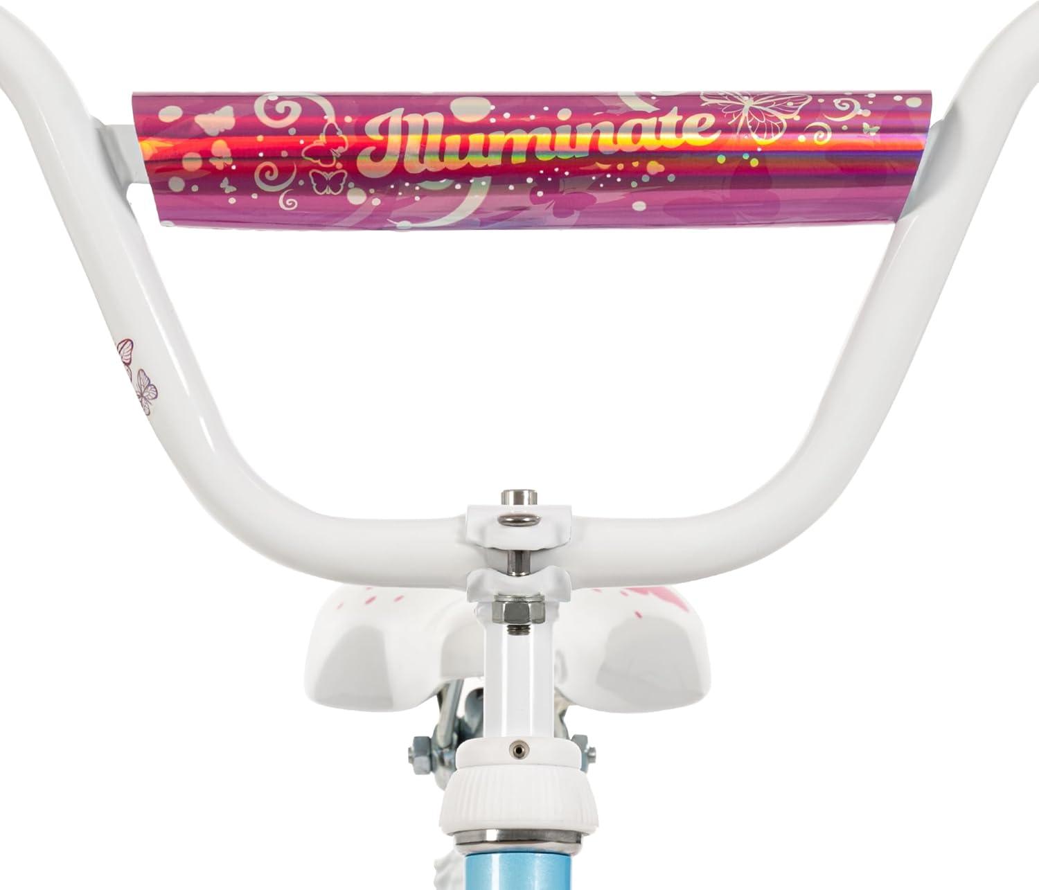 image:imageHuffy Illuminate Bike for Girls 121620 Inch Size Options Ages 3 Years Old Removable Training Wheels 12 and 16 Only Multiple Color Options Easy Assembly Adjustable Seat DurableSky Blue