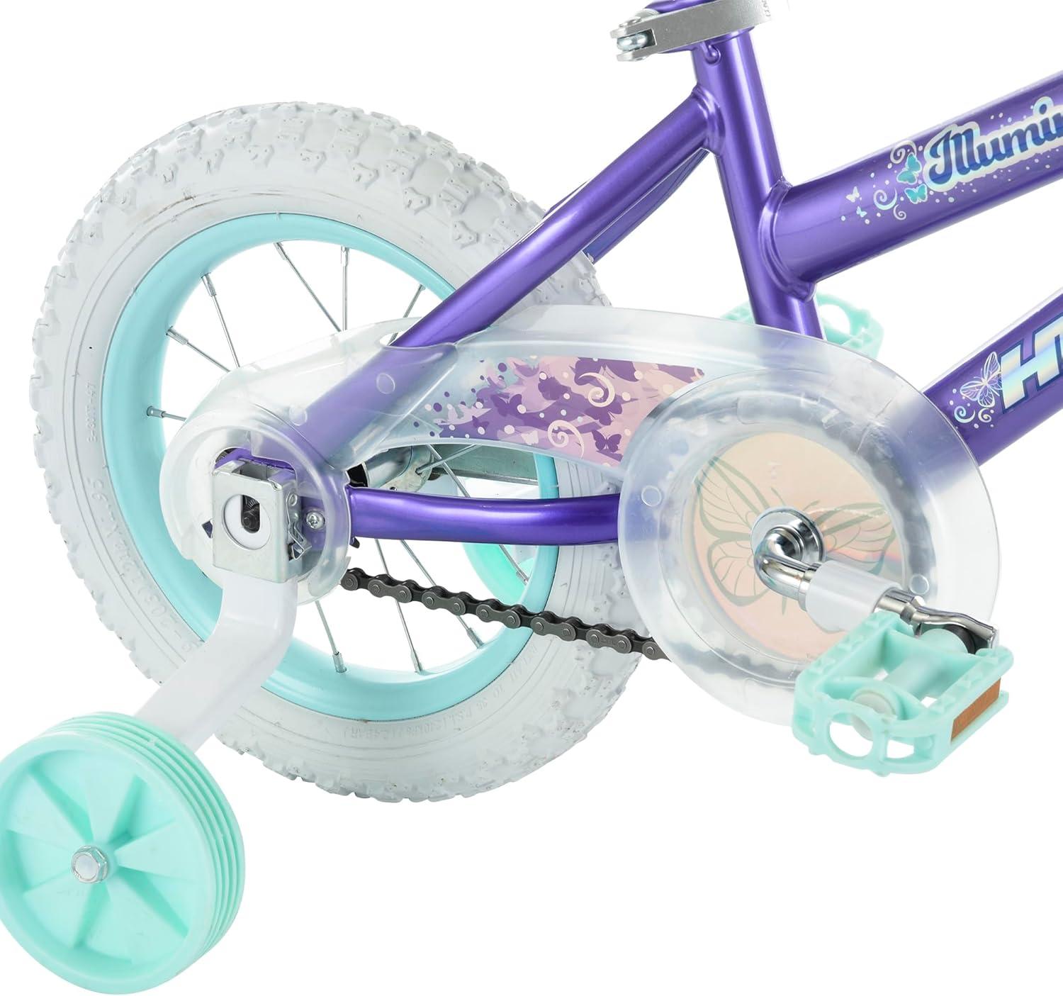 image:imageHuffy Illuminate Bike for Girls 121620 Inch Size Options Ages 3 Years Old Removable Training Wheels 12 and 16 Only Multiple Color Options Easy Assembly Adjustable Seat DurableAmethyst Purple