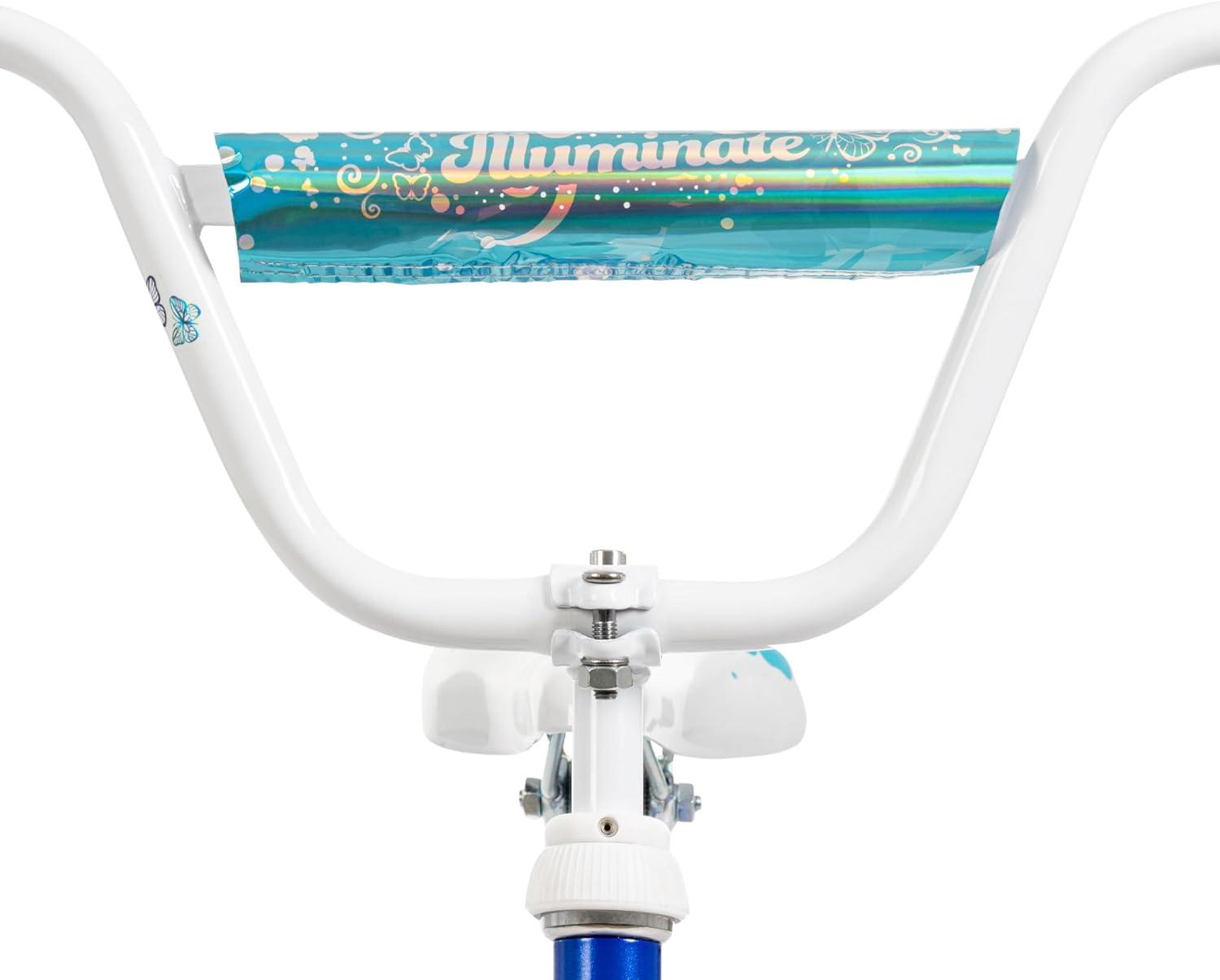 image:imageHuffy Illuminate Bike for Girls 121620 Inch Size Options Ages 3 Years Old Removable Training Wheels 12 and 16 Only Multiple Color Options Easy Assembly Adjustable Seat DurablePearl Blue