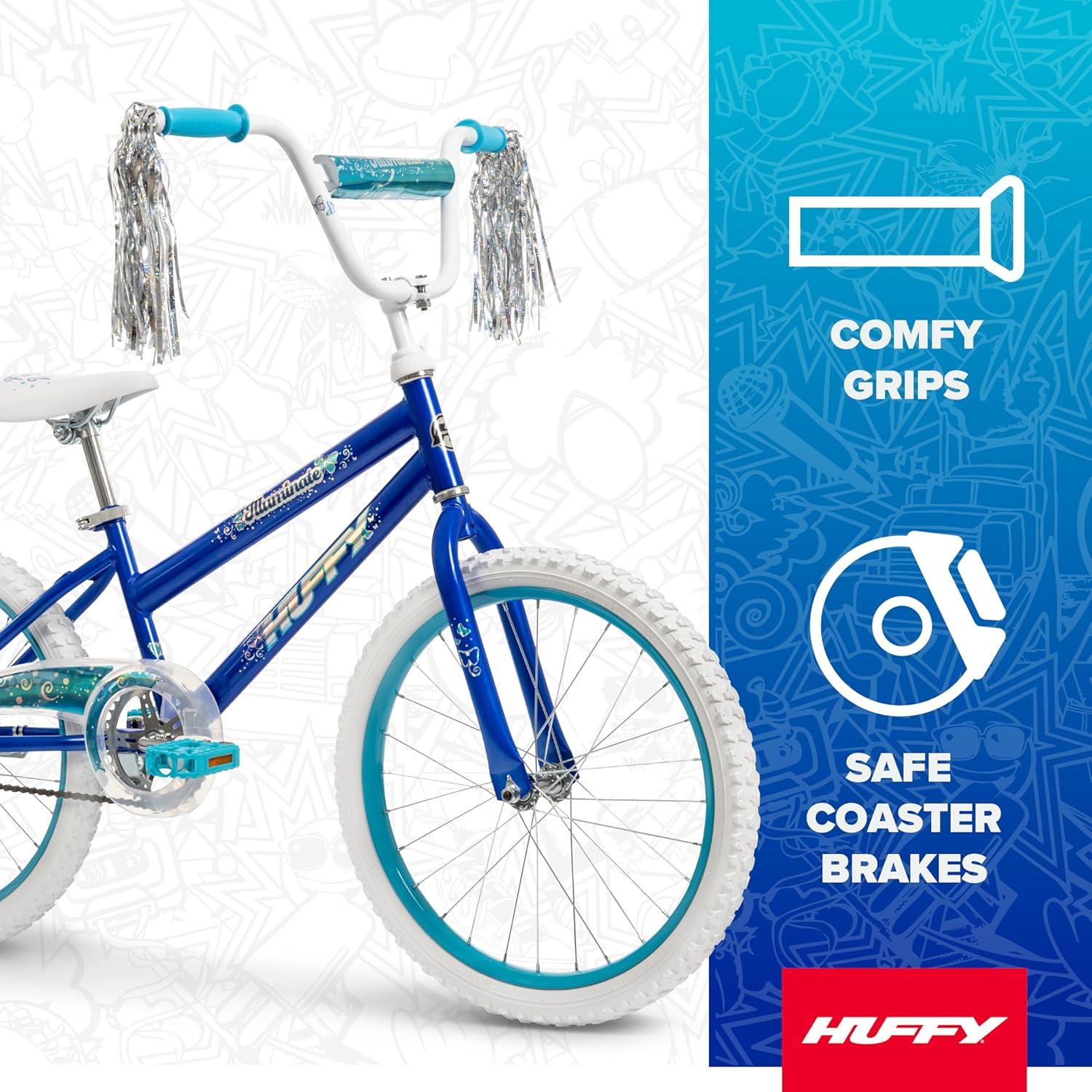 image:imageHuffy Illuminate Bike for Girls 121620 Inch Size Options Ages 3 Years Old Removable Training Wheels 12 and 16 Only Multiple Color Options Easy Assembly Adjustable Seat DurablePearl Blue