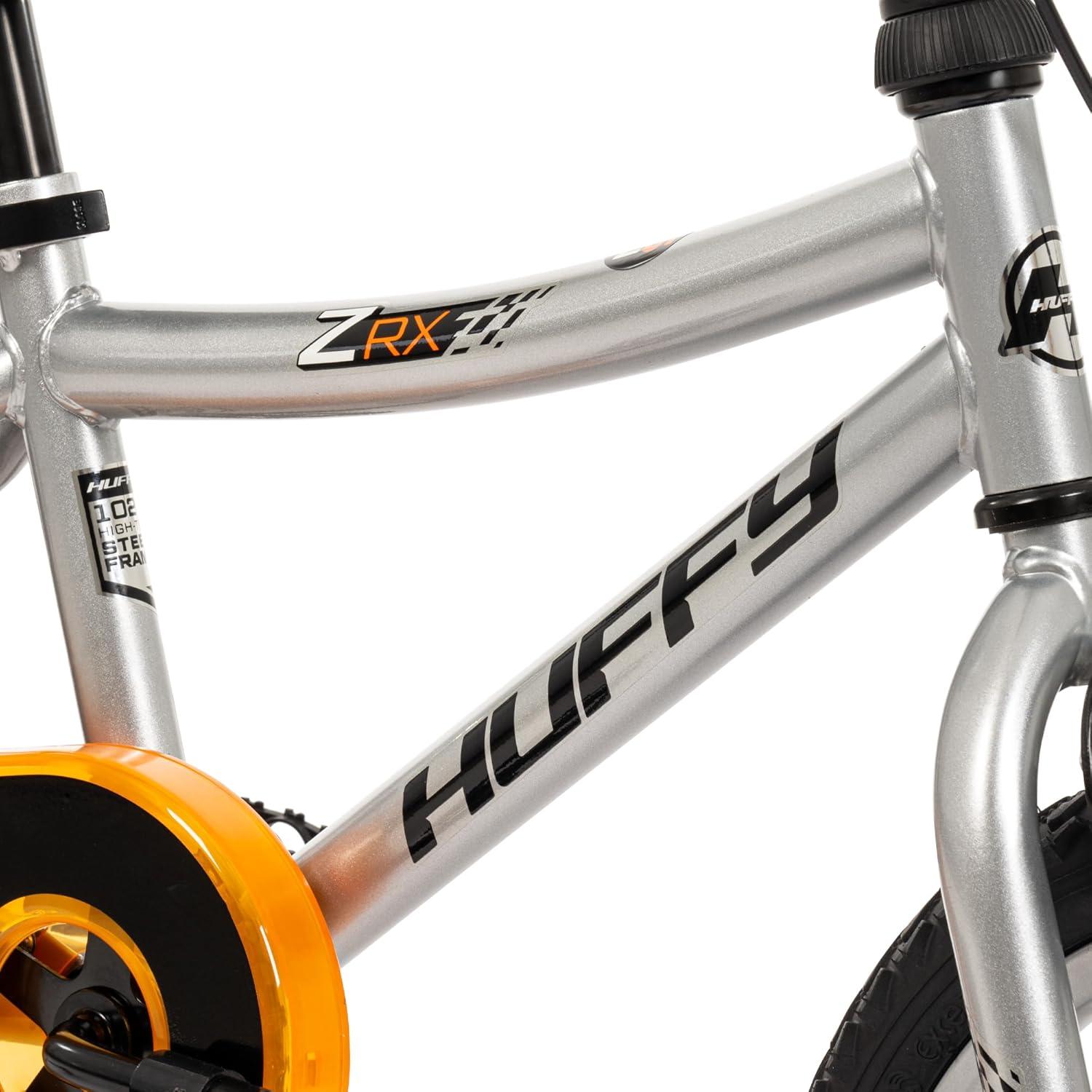 image:imageHuffy Kids 1216 Inch Bikes Multiple Color Options Available Ideal for Ages 3 Years Old EZ Build Assembly Removable Training Wheels Chain Guard for Safety Fun and Playful DesignsSilver