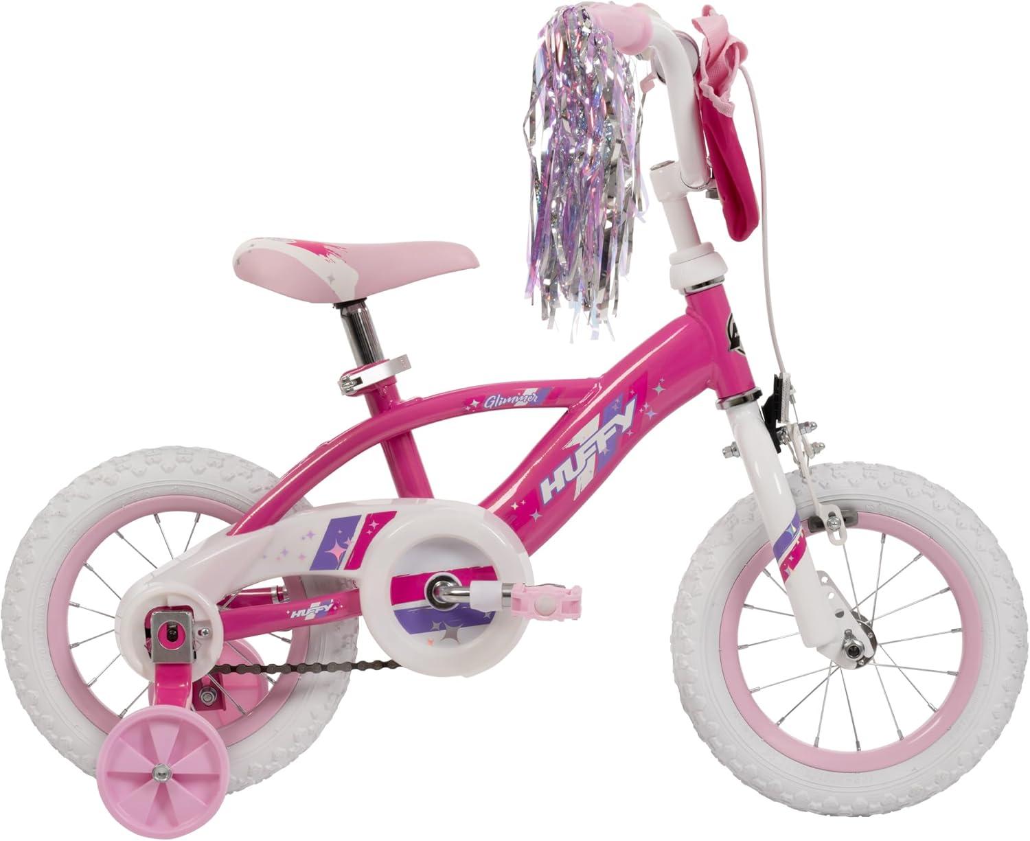 image:imageHuffy Kids 1216 Inch Bikes Multiple Color Options Available Ideal for Ages 3 Years Old EZ Build Assembly Removable Training Wheels Chain Guard for Safety Fun and Playful DesignsPink