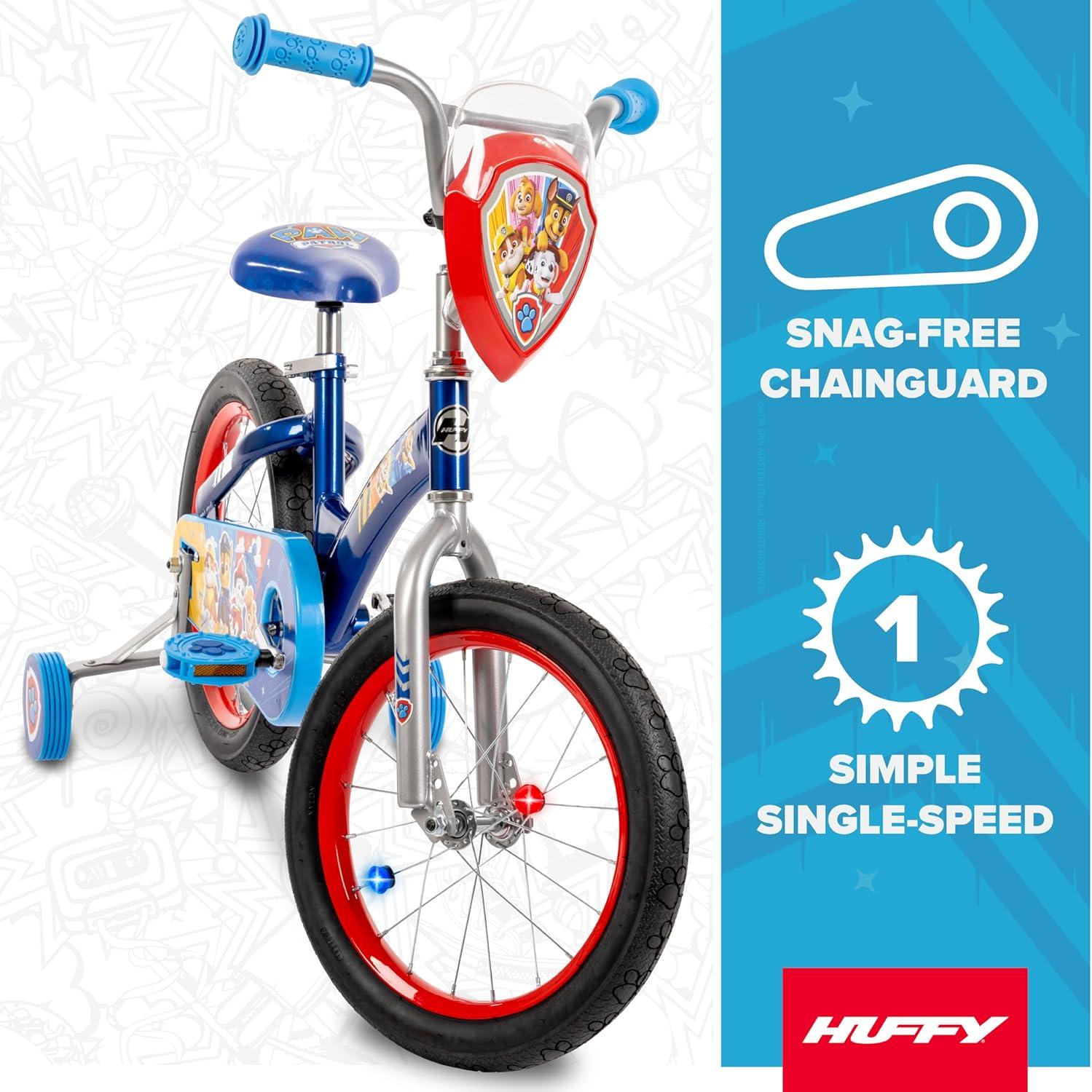 image:imageHuffy Paw Patrol Kids Bikes Sizes 1216 Inch Beginner Rider Multiple Designs and Color Options Available Removable Training Wheels Included Fun Paw Patrol GraphicsMulticolor