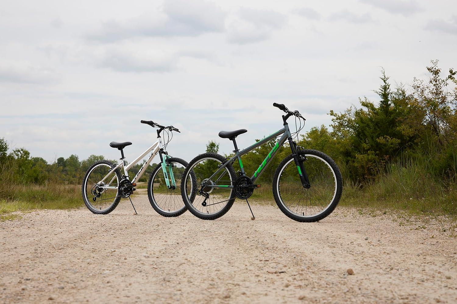 image:imageHuffy Stone Mountain Bike for Men and Women 202426 6Speed 20 or 21Speed Front or Dual Suspension Varies Multiple Colors Adjustable Saddle Shimano Equipped AllTerrain TiresMetallic Nickel