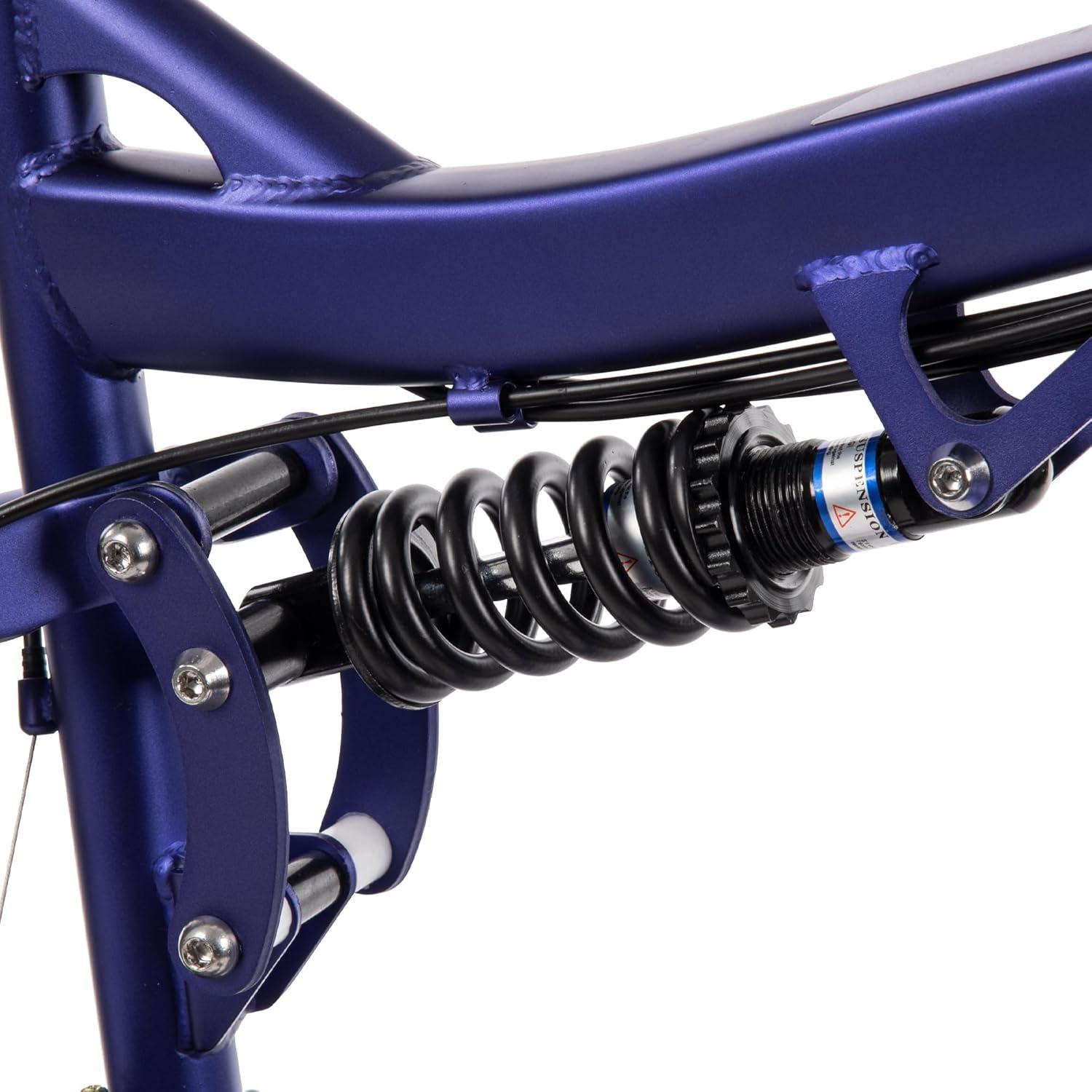 image:imageHuffy Stone Mountain Bike for Men and Women 202426 6Speed 20 or 21Speed Front or Dual Suspension Varies Multiple Colors Adjustable Saddle Shimano Equipped AllTerrain TiresMidnight Purple