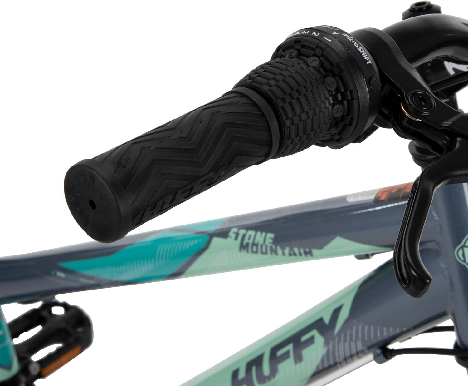image:imageHuffy Stone Mountain Bike for Men and Women 202426 6Speed 20 or 21Speed Front or Dual Suspension Varies Multiple Colors Adjustable Saddle Shimano Equipped AllTerrain TiresSilver Gloss