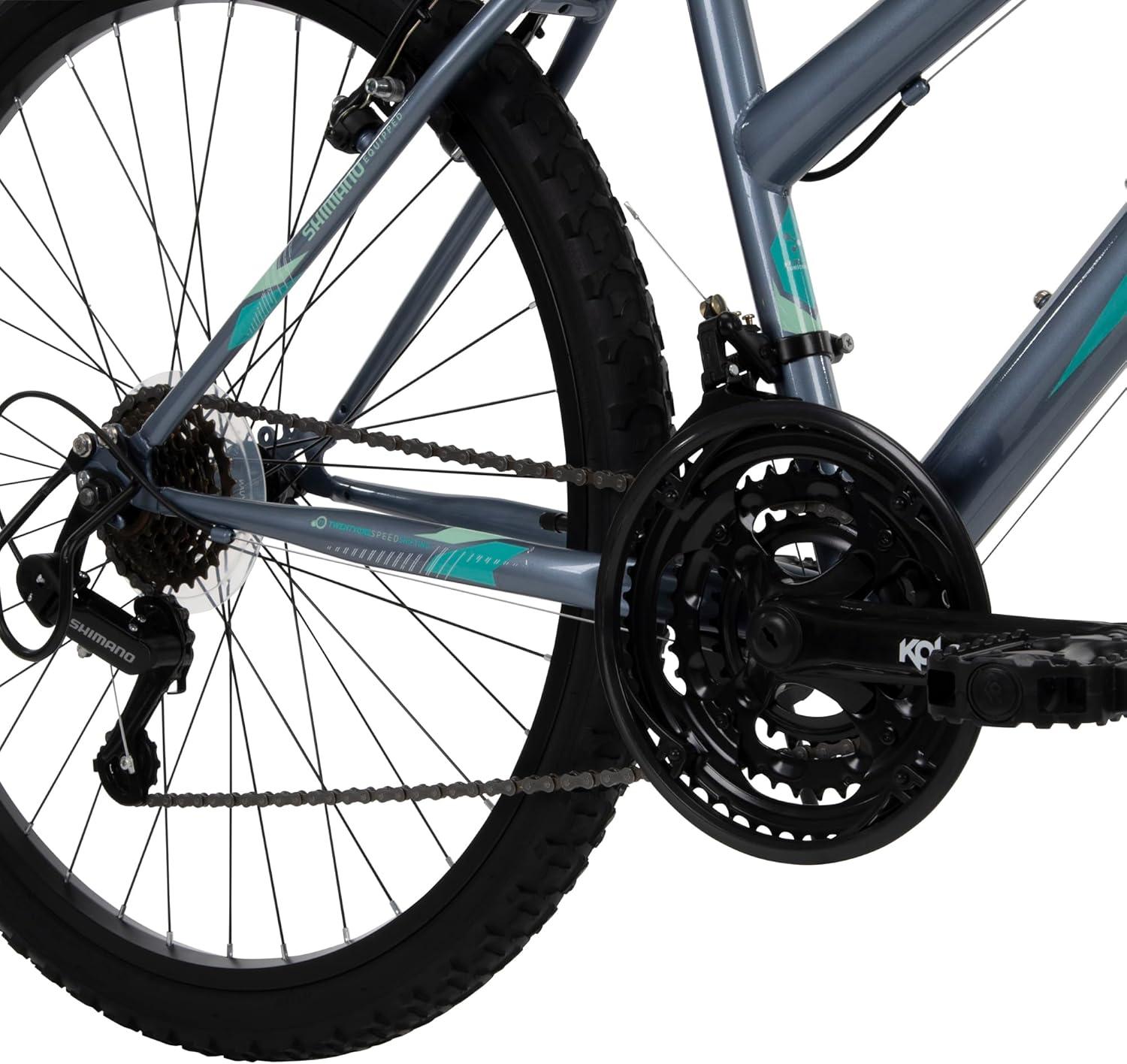 image:imageHuffy Stone Mountain Bike for Men and Women 202426 6Speed 20 or 21Speed Front or Dual Suspension Varies Multiple Colors Adjustable Saddle Shimano Equipped AllTerrain TiresSilver Gloss