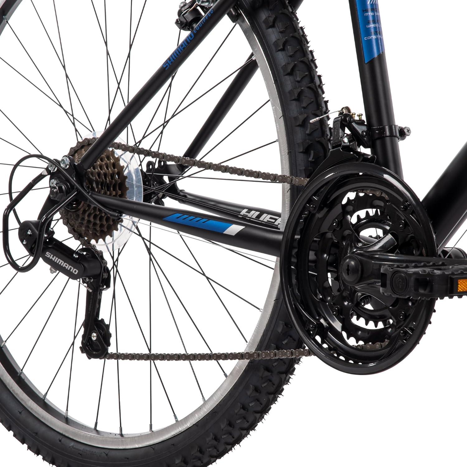 image:imageHuffy Stone Mountain Bike for Men and Women 202426 6Speed 20 or 21Speed Front or Dual Suspension Varies Multiple Colors Adjustable Saddle Shimano Equipped AllTerrain TiresMatte Black