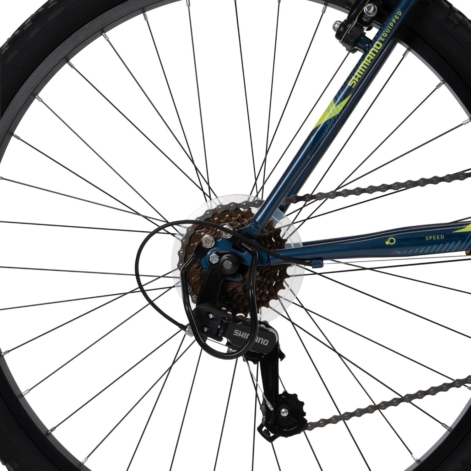 image:imageHuffy Stone Mountain Bike for Men and Women 202426 6Speed 20 or 21Speed Front or Dual Suspension Varies Multiple Colors Adjustable Saddle Shimano Equipped AllTerrain TiresDenim Blue