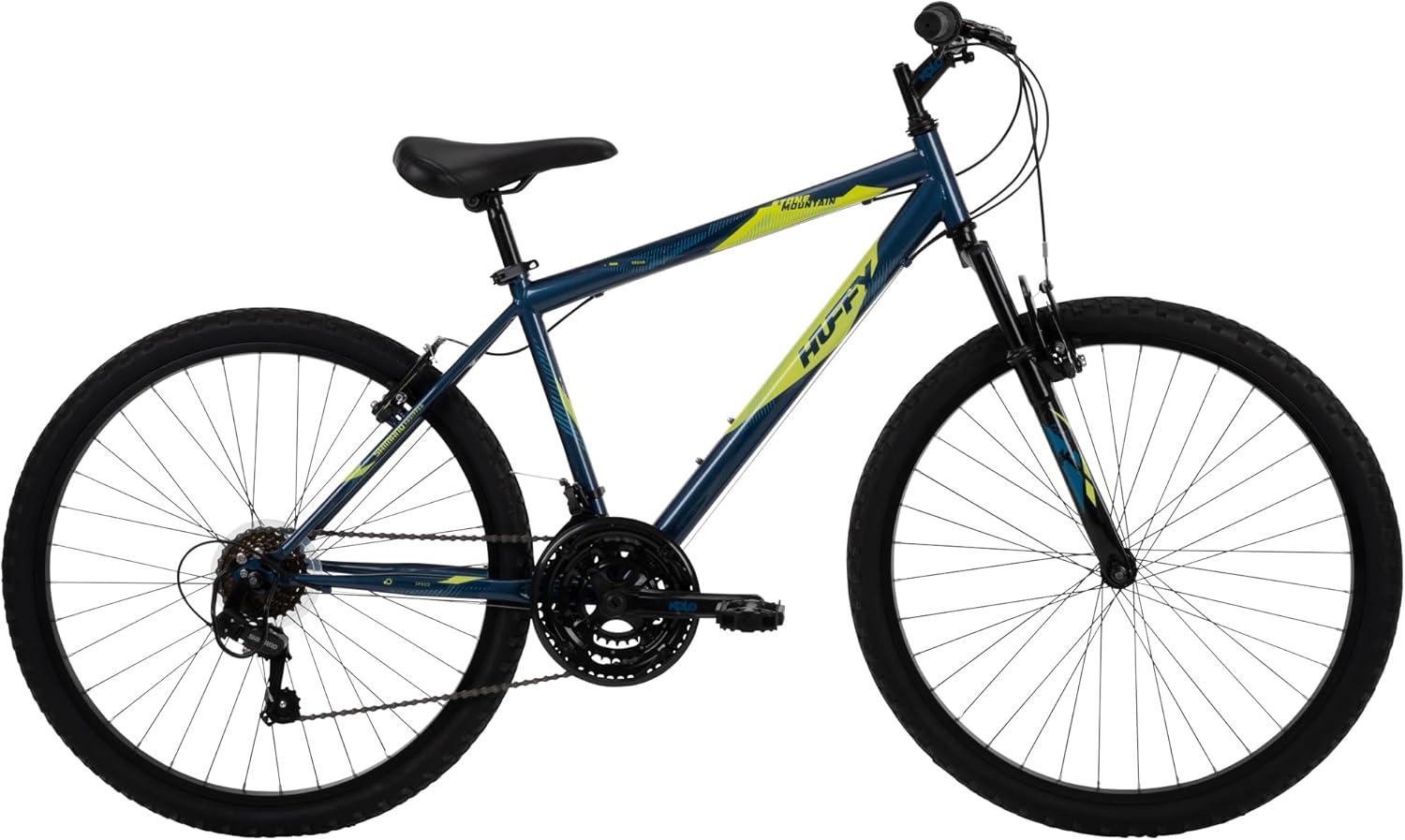 image:imageHuffy Stone Mountain Bike for Men and Women 202426 6Speed 20 or 21Speed Front or Dual Suspension Varies Multiple Colors Adjustable Saddle Shimano Equipped AllTerrain TiresDenim Blue