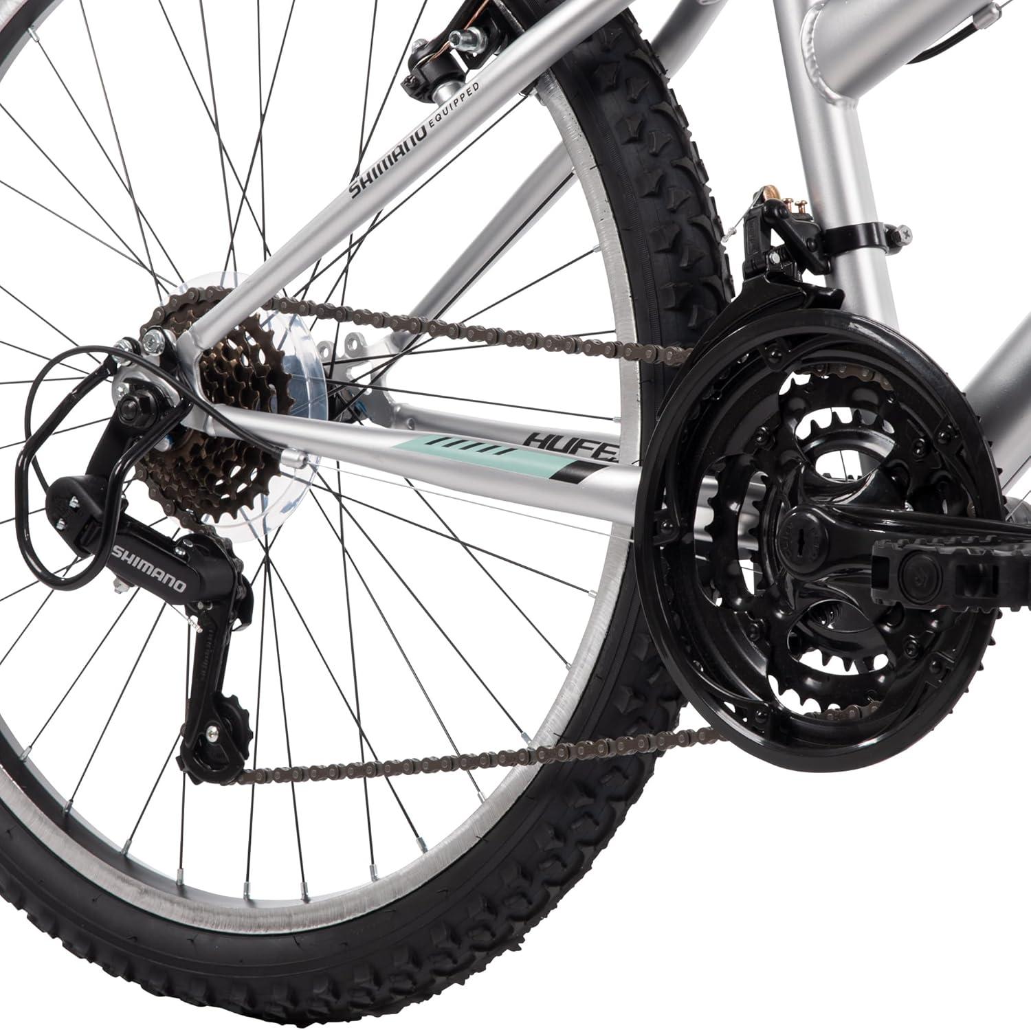 image:imageHuffy Stone Mountain Bike for Men and Women 202426 6Speed 20 or 21Speed Front or Dual Suspension Varies Multiple Colors Adjustable Saddle Shimano Equipped AllTerrain TiresMetallic Nickel