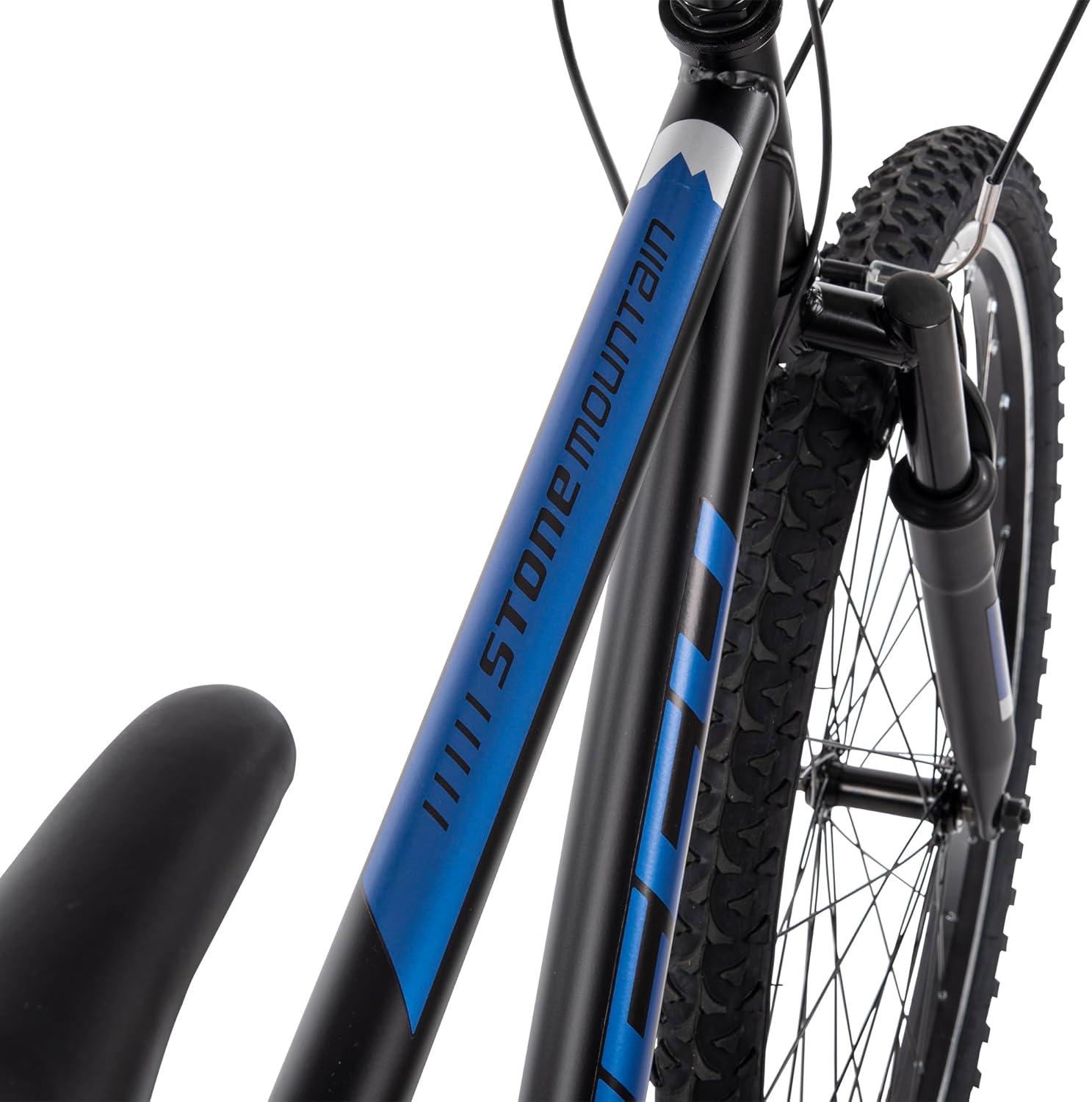 image:imageHuffy Stone Mountain Bike for Men and Women 202426 6Speed 20 or 21Speed Front or Dual Suspension Varies Multiple Colors Adjustable Saddle Shimano Equipped AllTerrain TiresMatte Black