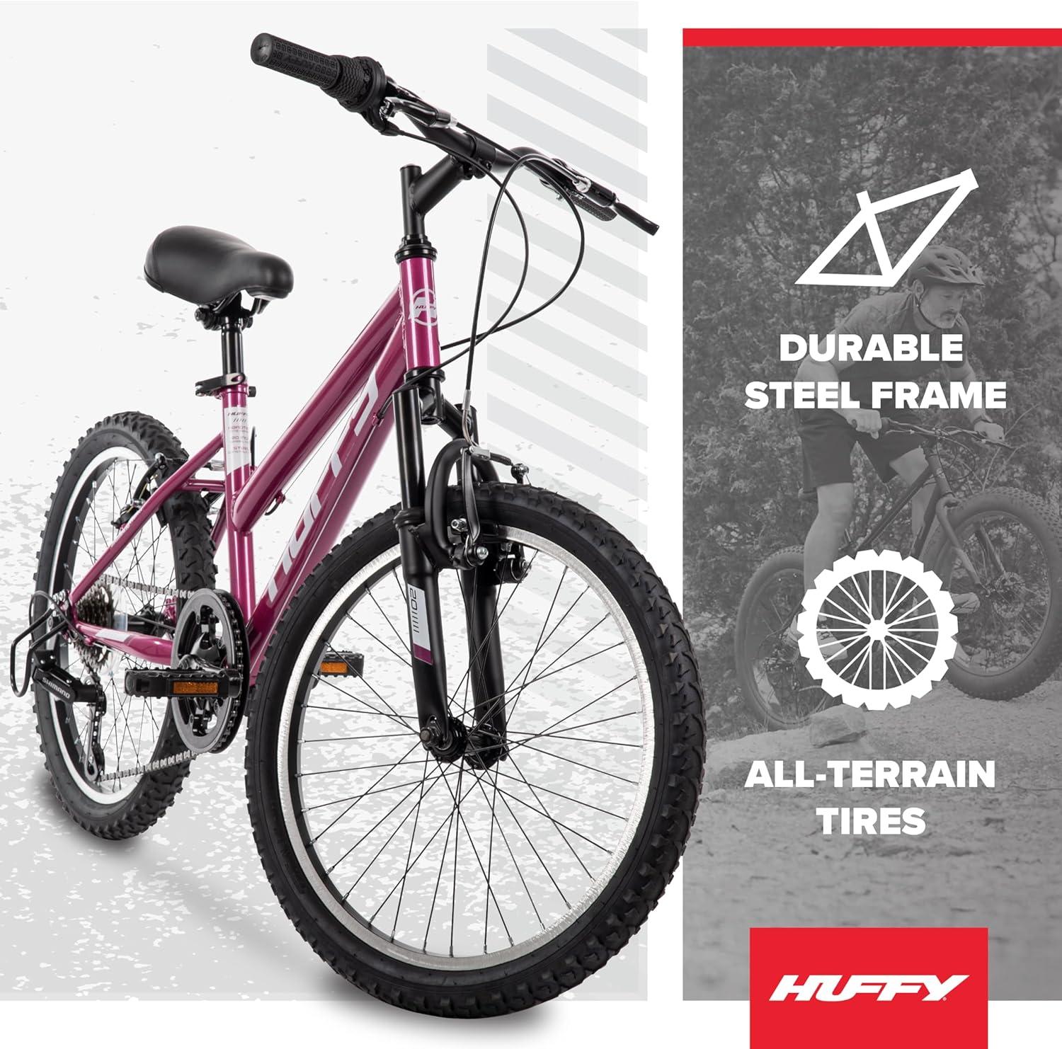 image:imageHuffy Stone Mountain Bike for Men and Women 202426 6Speed 20 or 21Speed Front or Dual Suspension Varies Multiple Colors Adjustable Saddle Shimano Equipped AllTerrain TiresOrchid Gloss