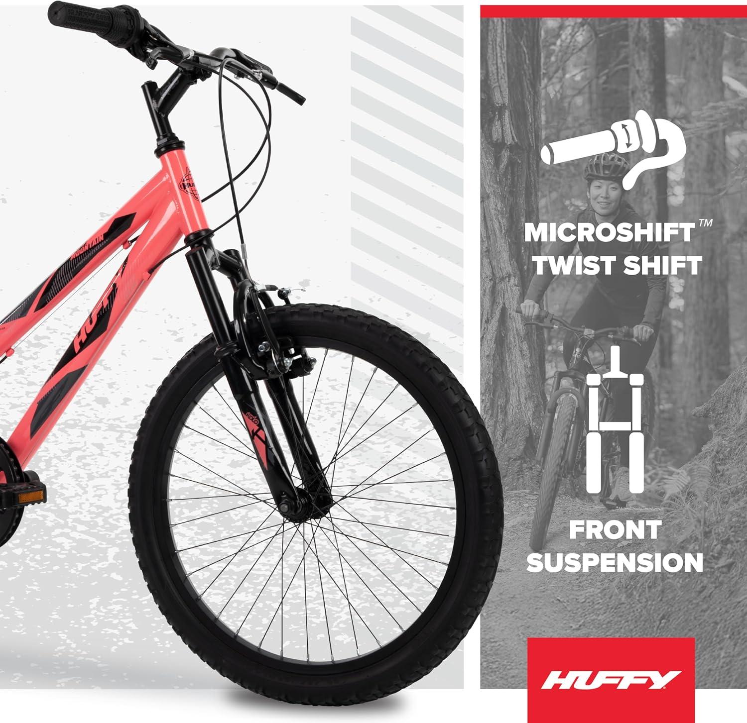 image:imageHuffy Stone Mountain Bike for Men and Women 202426 6Speed 20 or 21Speed Front or Dual Suspension Varies Multiple Colors Adjustable Saddle Shimano Equipped AllTerrain TiresSolar Flare