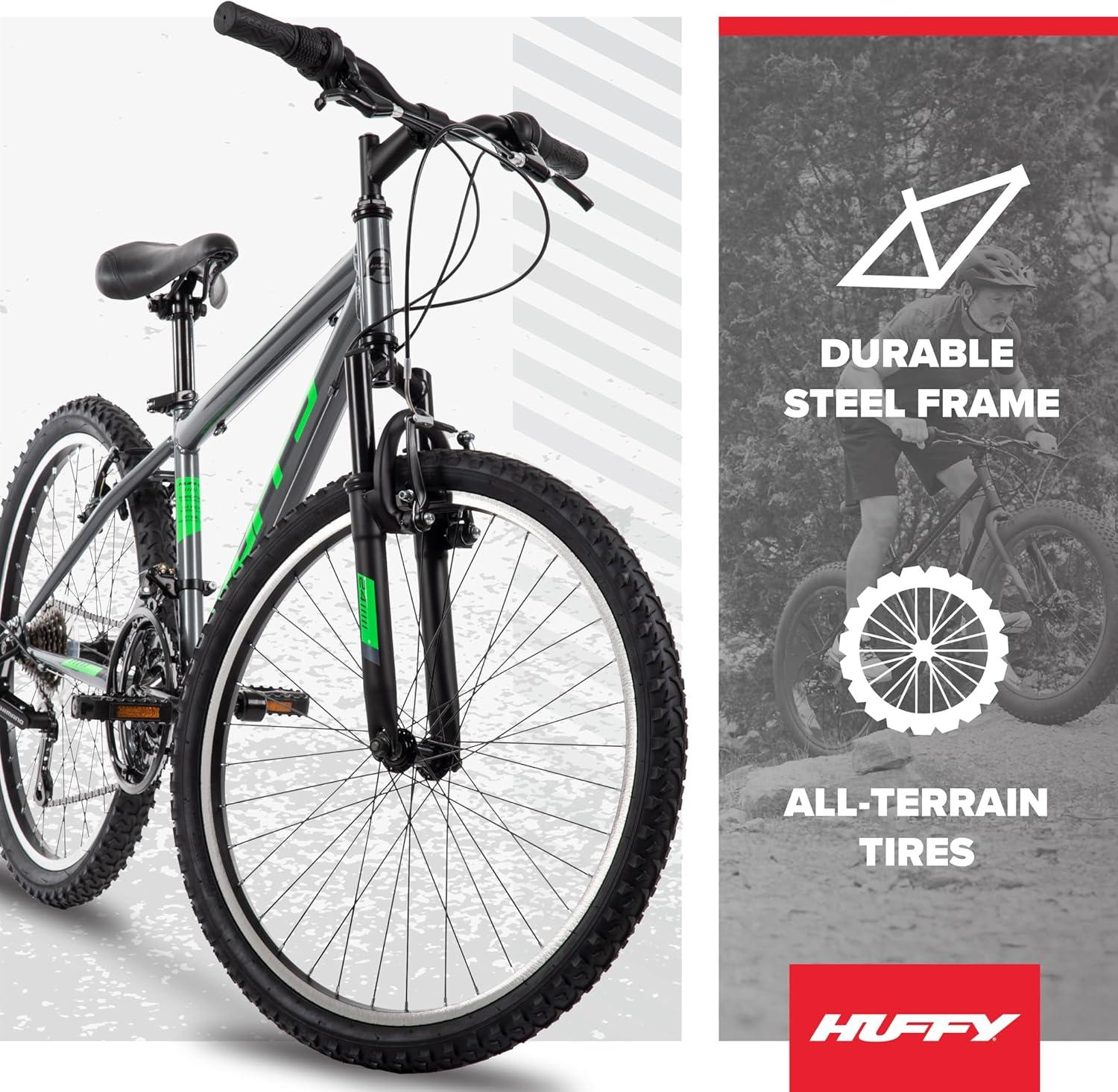 image:imageHuffy Stone Mountain Bike for Men and Women 202426 6Speed 20 or 21Speed Front or Dual Suspension Varies Multiple Colors Adjustable Saddle Shimano Equipped AllTerrain TiresCharcoal Gloss