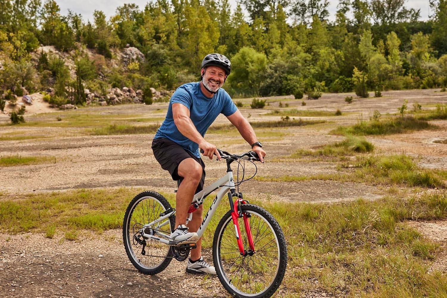 image:imageHuffy Stone Mountain Bike for Men and Women 202426 6Speed 20 or 21Speed Front or Dual Suspension Varies Multiple Colors Adjustable Saddle Shimano Equipped AllTerrain TiresCloudy Grey Gloss