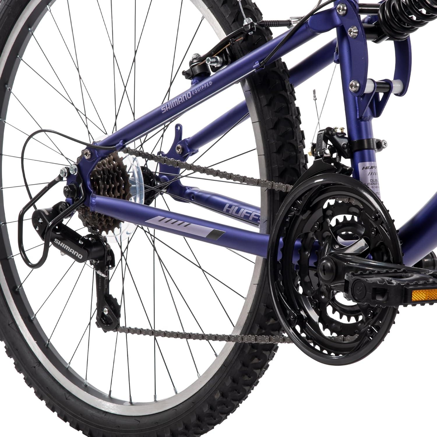image:imageHuffy Stone Mountain Bike for Men and Women 202426 6Speed 20 or 21Speed Front or Dual Suspension Varies Multiple Colors Adjustable Saddle Shimano Equipped AllTerrain TiresMidnight Purple