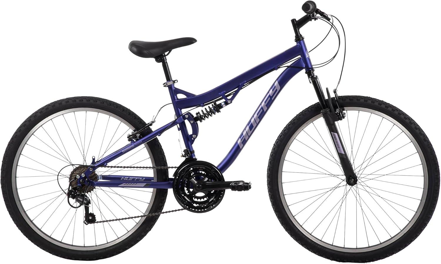 image:imageHuffy Stone Mountain Bike for Men and Women 202426 6Speed 20 or 21Speed Front or Dual Suspension Varies Multiple Colors Adjustable Saddle Shimano Equipped AllTerrain TiresMidnight Purple