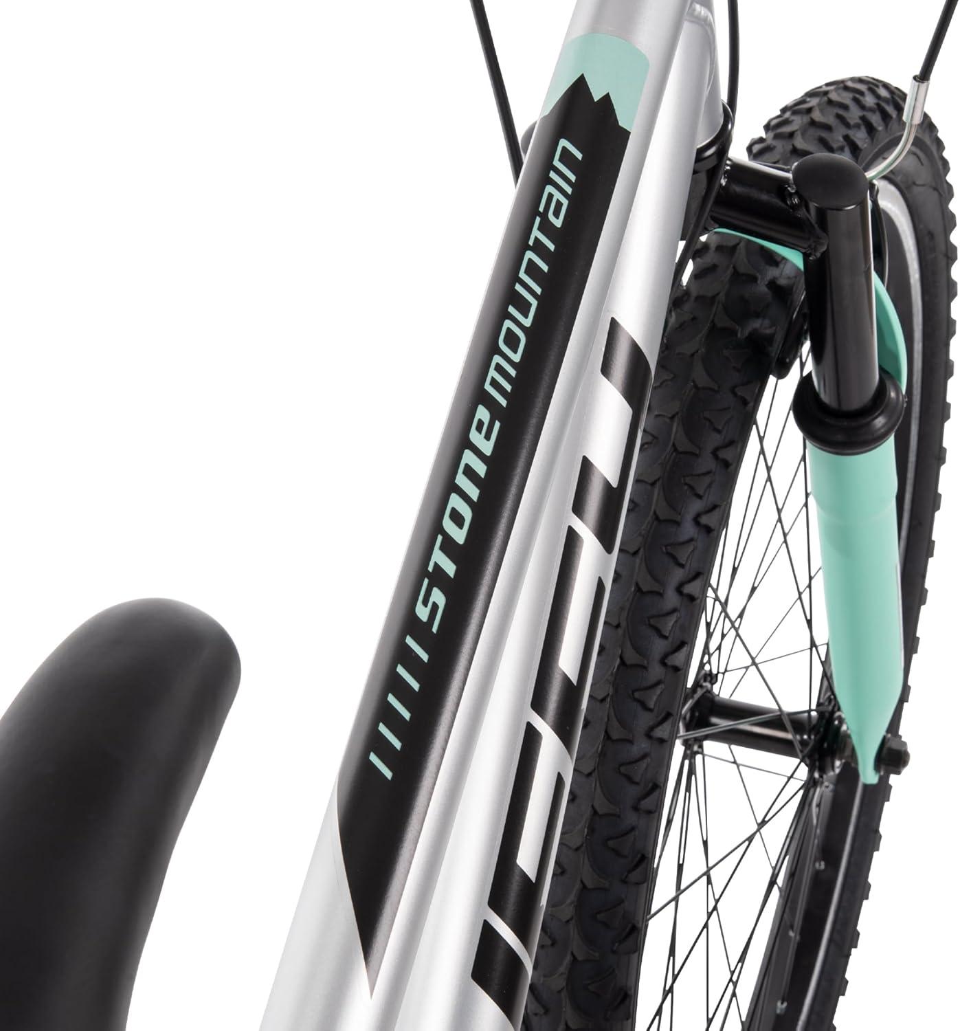 image:imageHuffy Stone Mountain Bike for Men and Women 202426 6Speed 20 or 21Speed Front or Dual Suspension Varies Multiple Colors Adjustable Saddle Shimano Equipped AllTerrain TiresMetallic Nickel