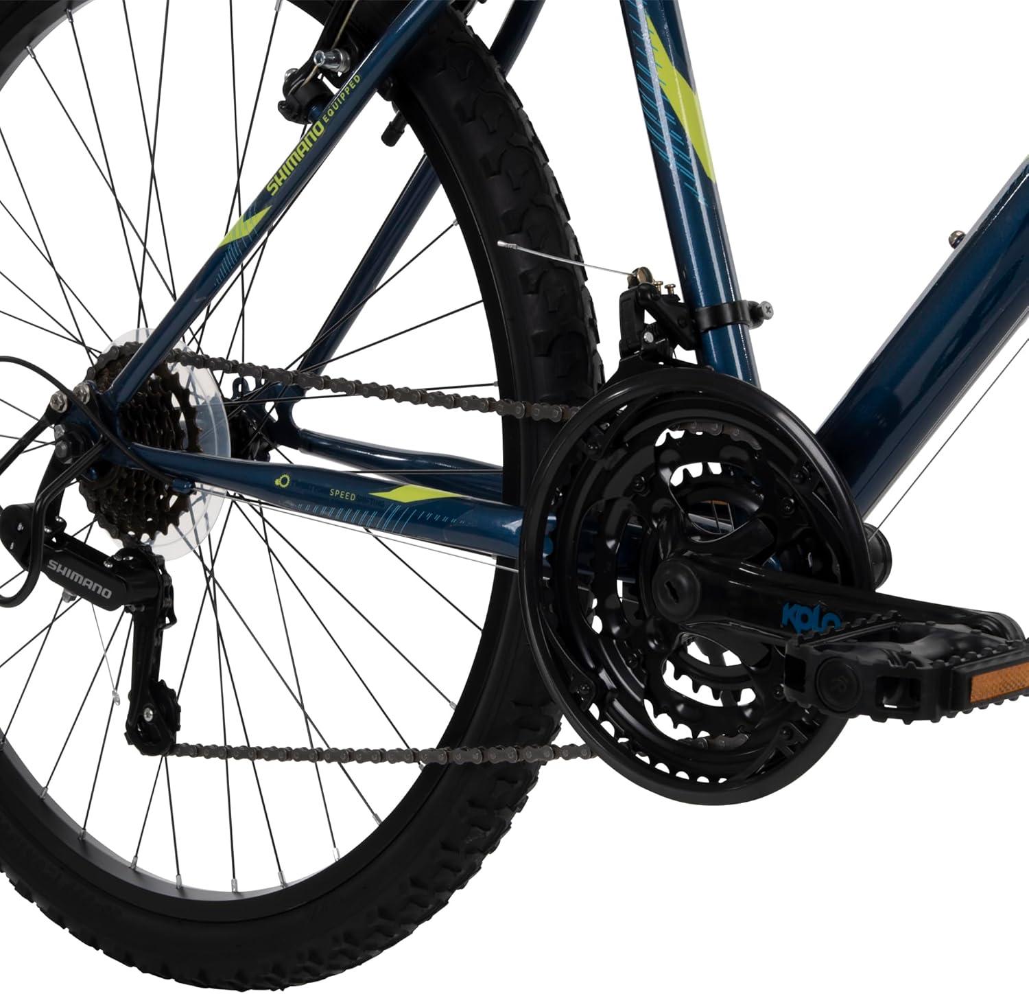 image:imageHuffy Stone Mountain Bike for Men and Women 202426 6Speed 20 or 21Speed Front or Dual Suspension Varies Multiple Colors Adjustable Saddle Shimano Equipped AllTerrain TiresDenim Blue