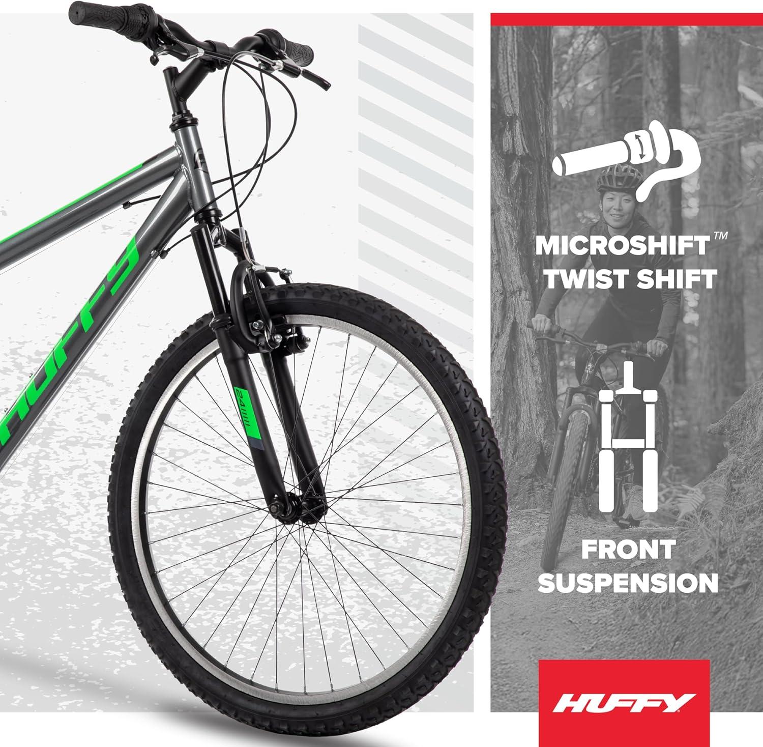 image:imageHuffy Stone Mountain Bike for Men and Women 202426 6Speed 20 or 21Speed Front or Dual Suspension Varies Multiple Colors Adjustable Saddle Shimano Equipped AllTerrain TiresCharcoal Gloss