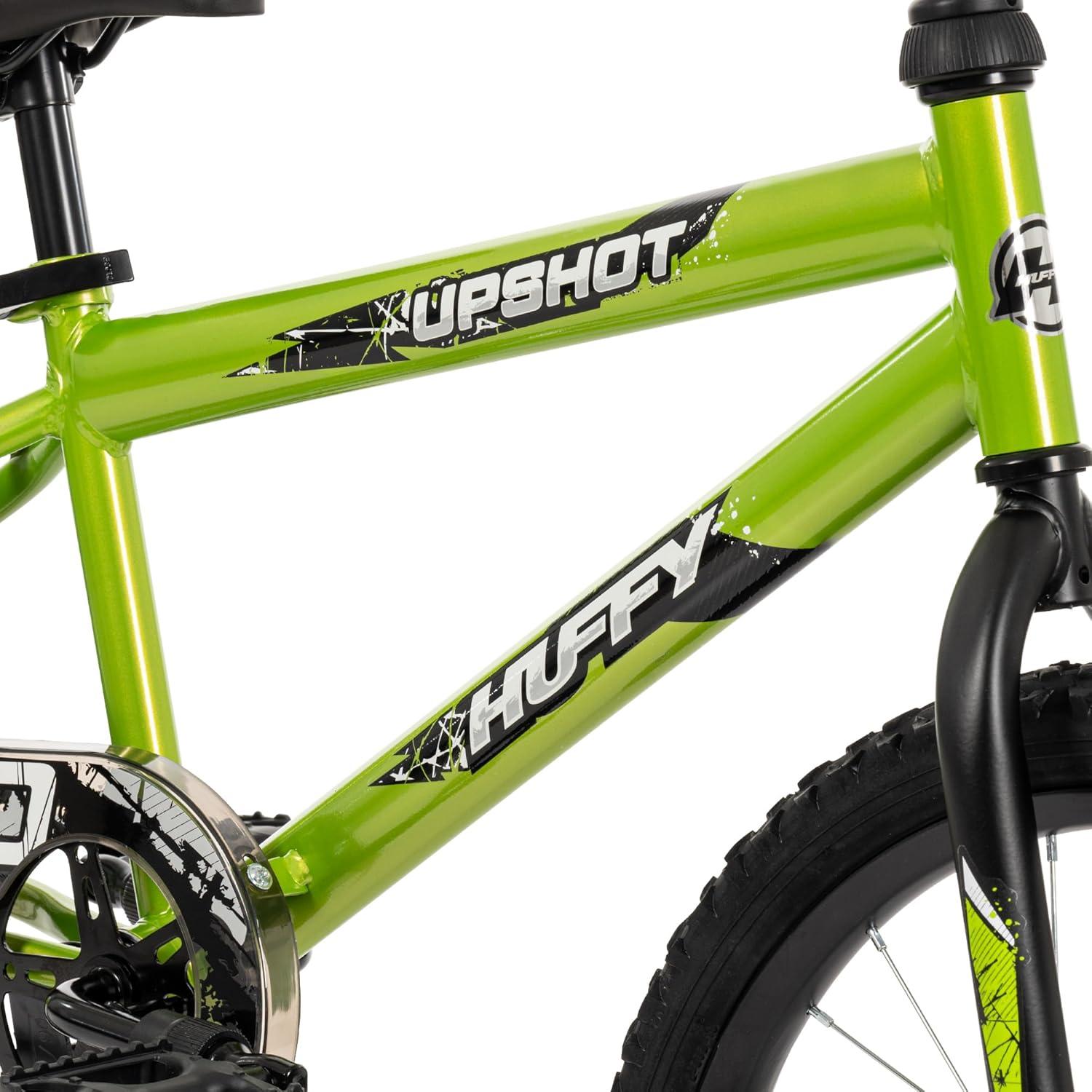 image:imageHuffy Upshot 121620 Inch Boys Bike for Kids Multiple Color Options Available Removable Training Wheels BMX Design Designed for Growth Durable Construction EZ Build AssemblyLime Green