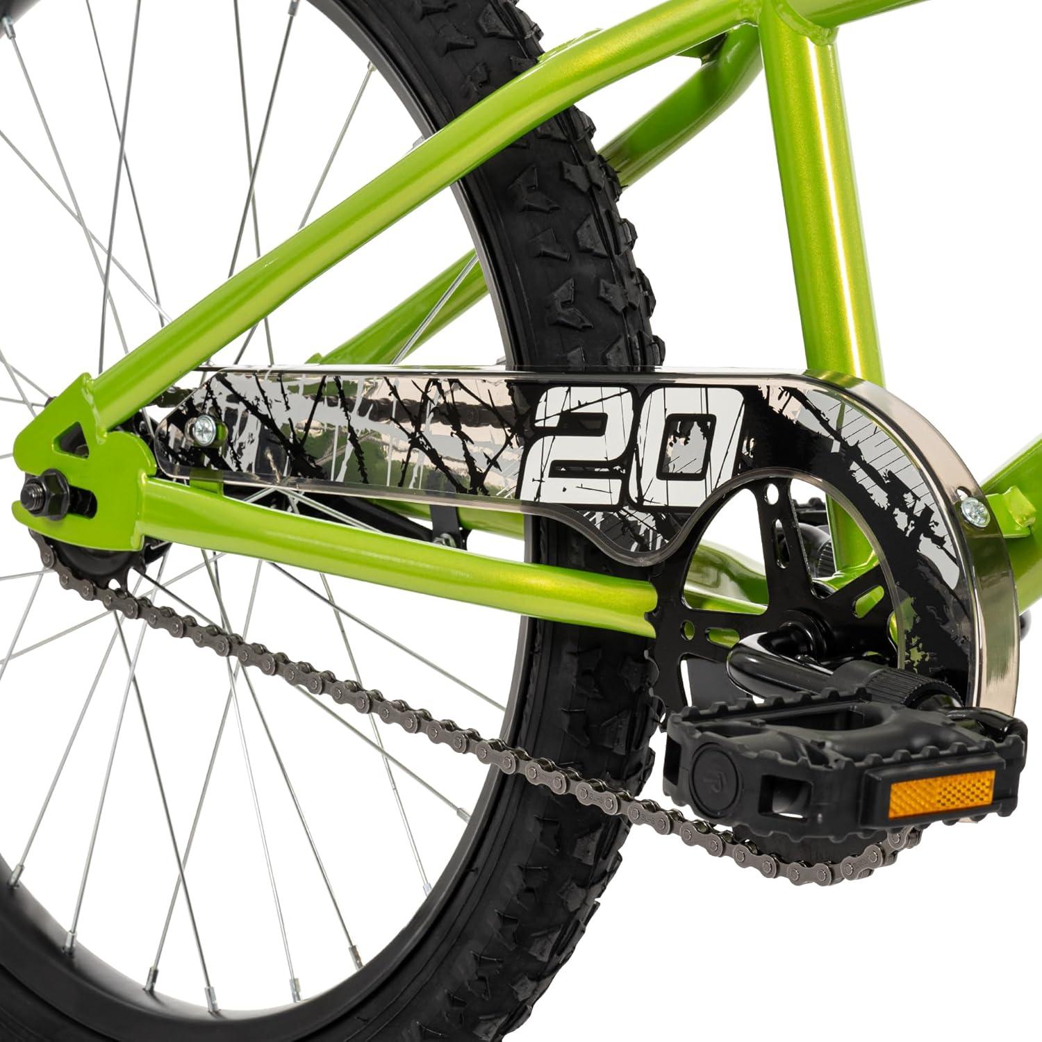image:imageHuffy Upshot 121620 Inch Boys Bike for Kids Multiple Color Options Available Removable Training Wheels BMX Design Designed for Growth Durable Construction EZ Build AssemblyLime Green