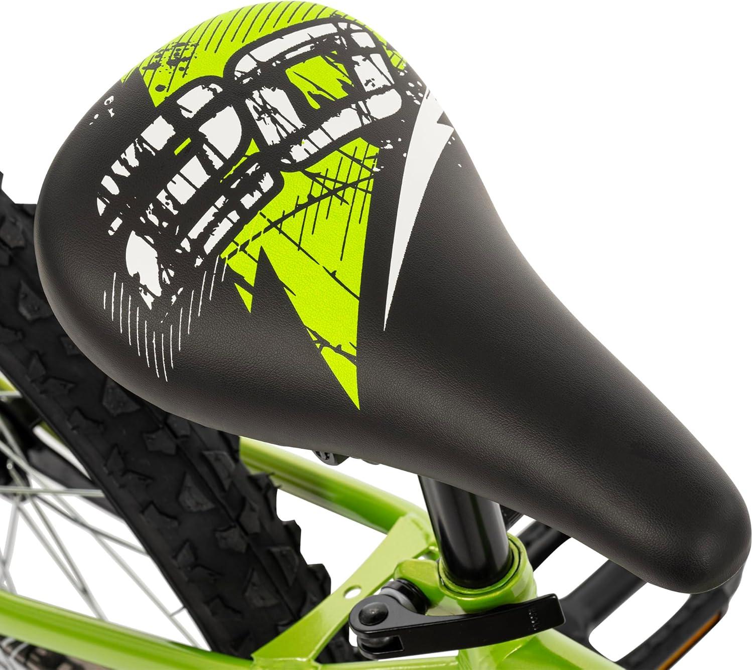 image:imageHuffy Upshot 121620 Inch Boys Bike for Kids Multiple Color Options Available Removable Training Wheels BMX Design Designed for Growth Durable Construction EZ Build AssemblyLime Green
