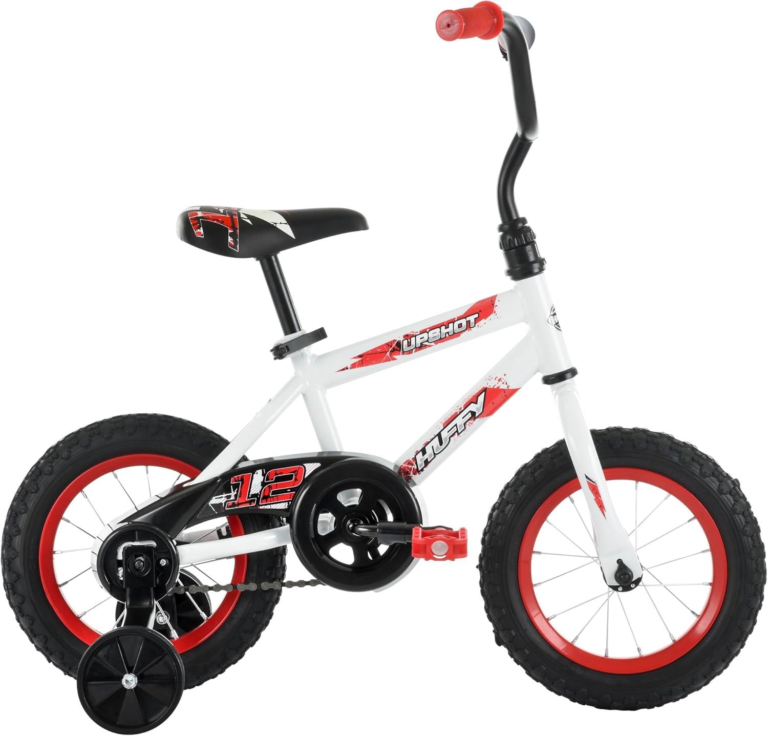 image:imageHuffy Upshot 121620 Inch Boys Bike for Kids Multiple Color Options Available Removable Training Wheels BMX Design Designed for Growth Durable Construction EZ Build AssemblyWhite