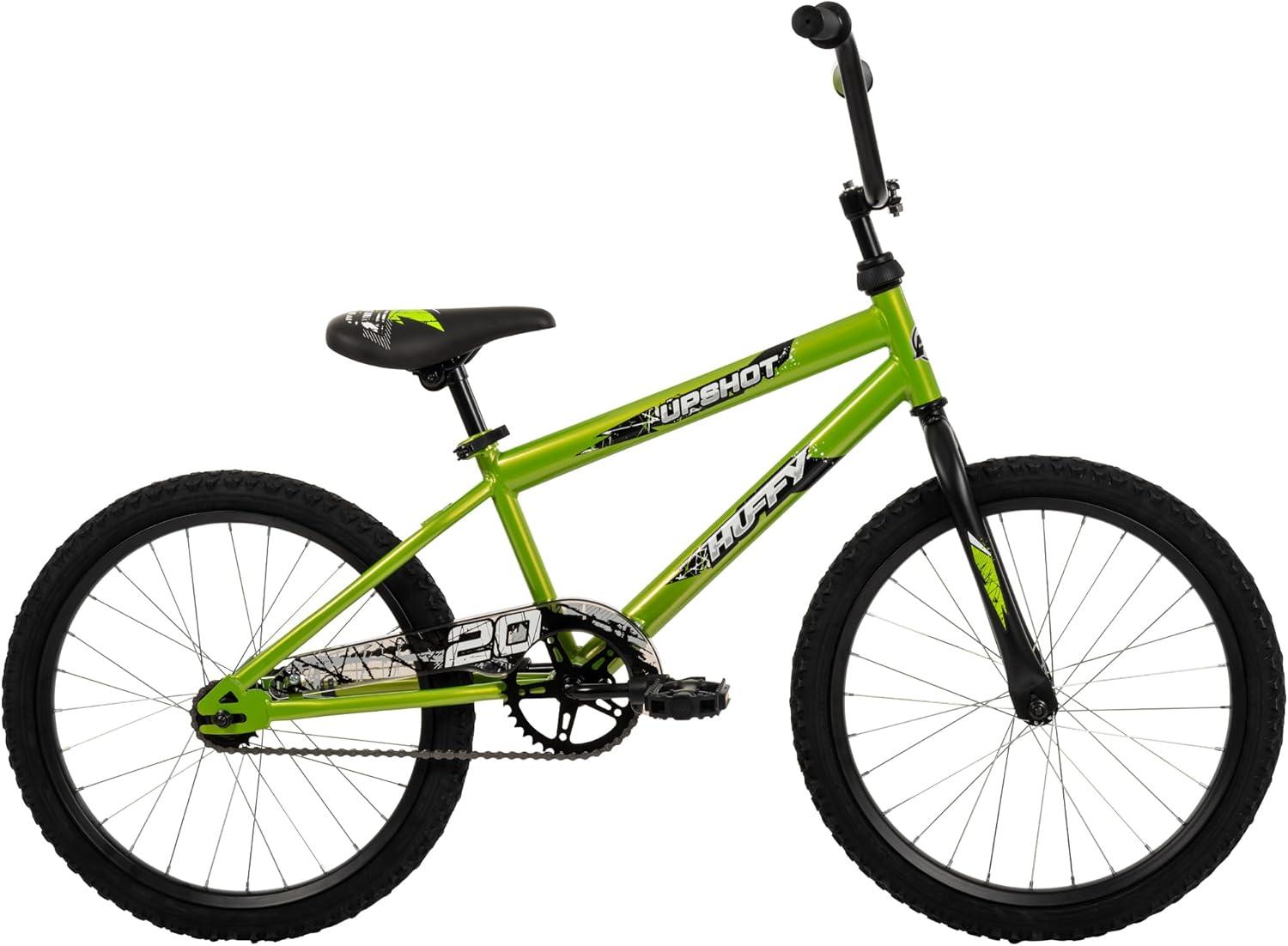 image:imageHuffy Upshot 121620 Inch Boys Bike for Kids Multiple Color Options Available Removable Training Wheels BMX Design Designed for Growth Durable Construction EZ Build AssemblyLime Green