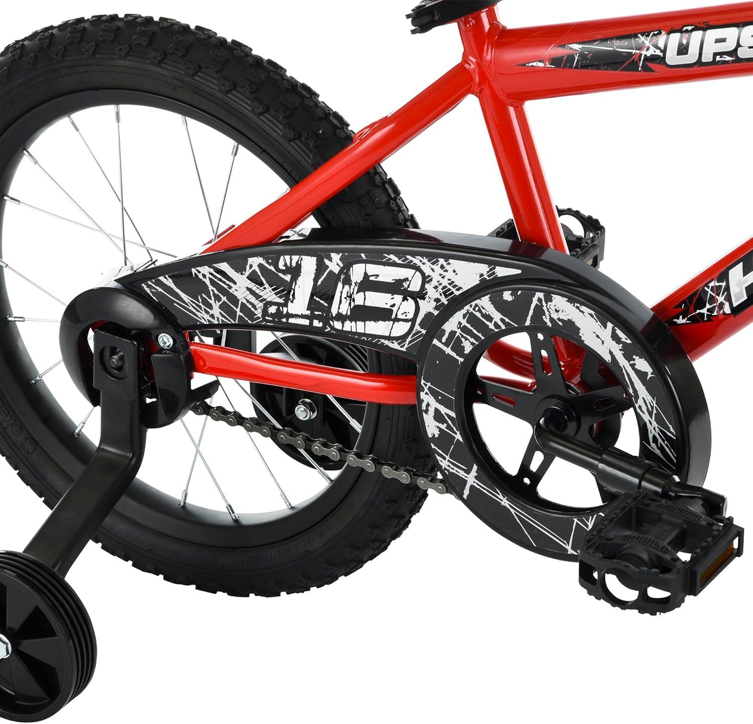 image:imageHuffy Upshot 121620 Inch Boys Bike for Kids Multiple Color Options Available Removable Training Wheels BMX Design Designed for Growth Durable Construction EZ Build AssemblyRed