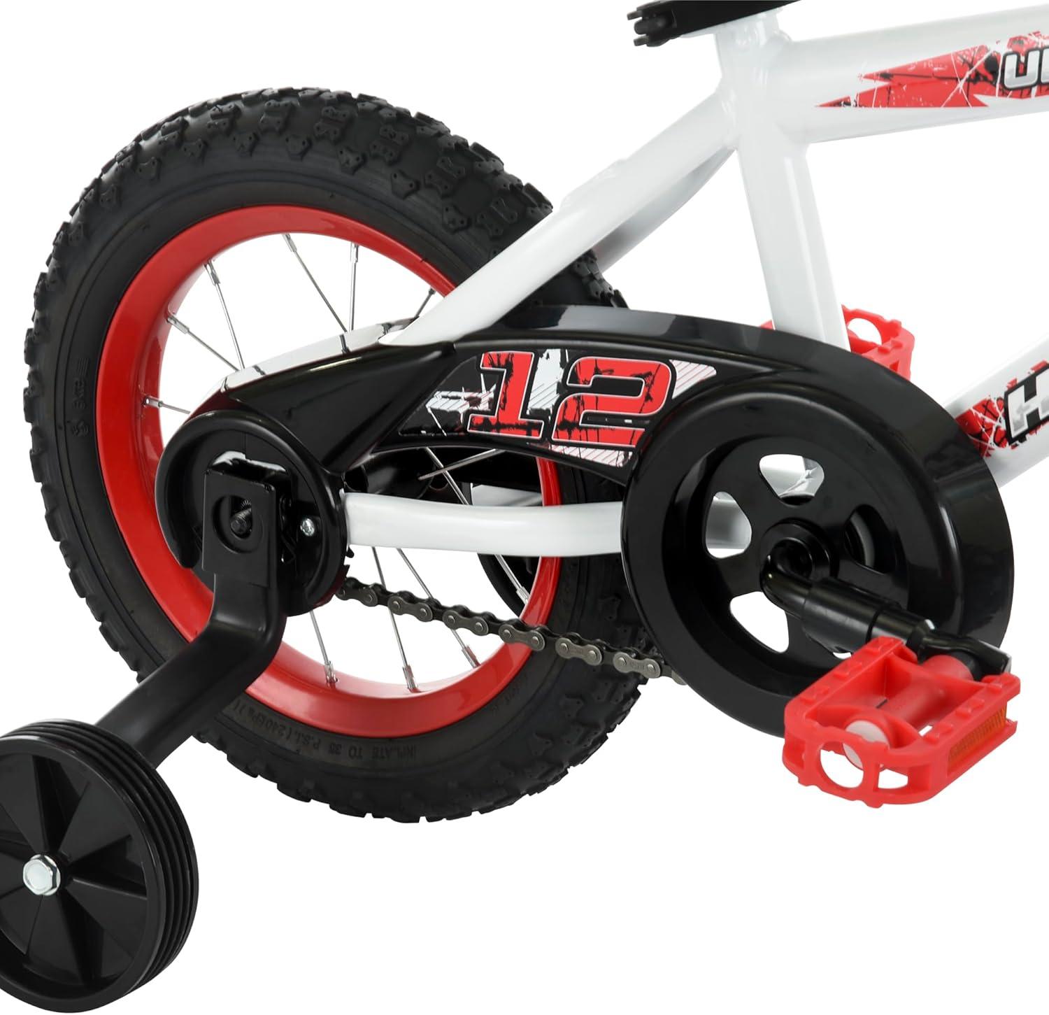 image:imageHuffy Upshot 121620 Inch Boys Bike for Kids Multiple Color Options Available Removable Training Wheels BMX Design Designed for Growth Durable Construction EZ Build AssemblyWhite