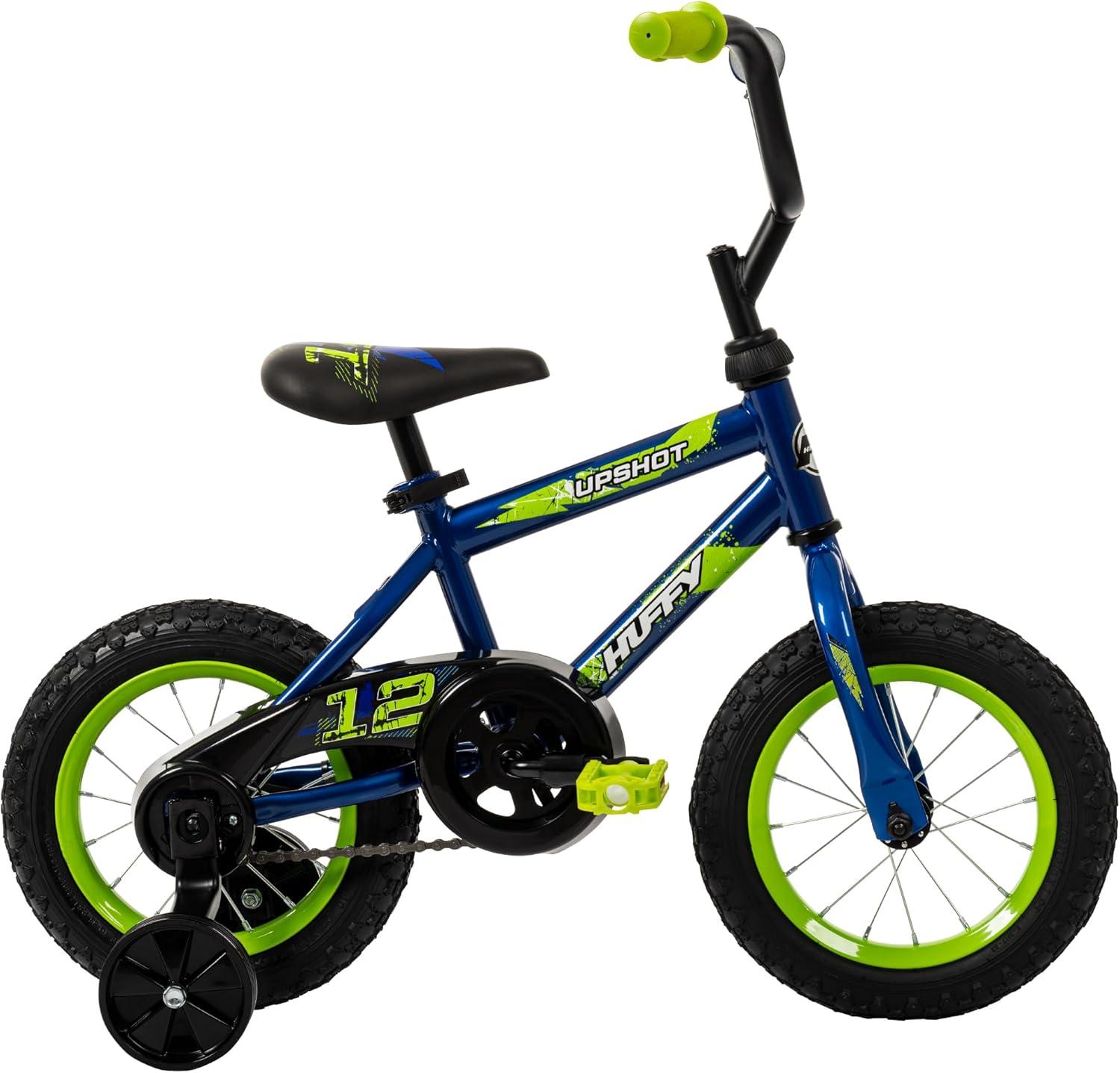 image:imageHuffy Upshot 121620 Inch Boys Bike for Kids Multiple Color Options Available Removable Training Wheels BMX Design Designed for Growth Durable Construction EZ Build AssemblyBlue