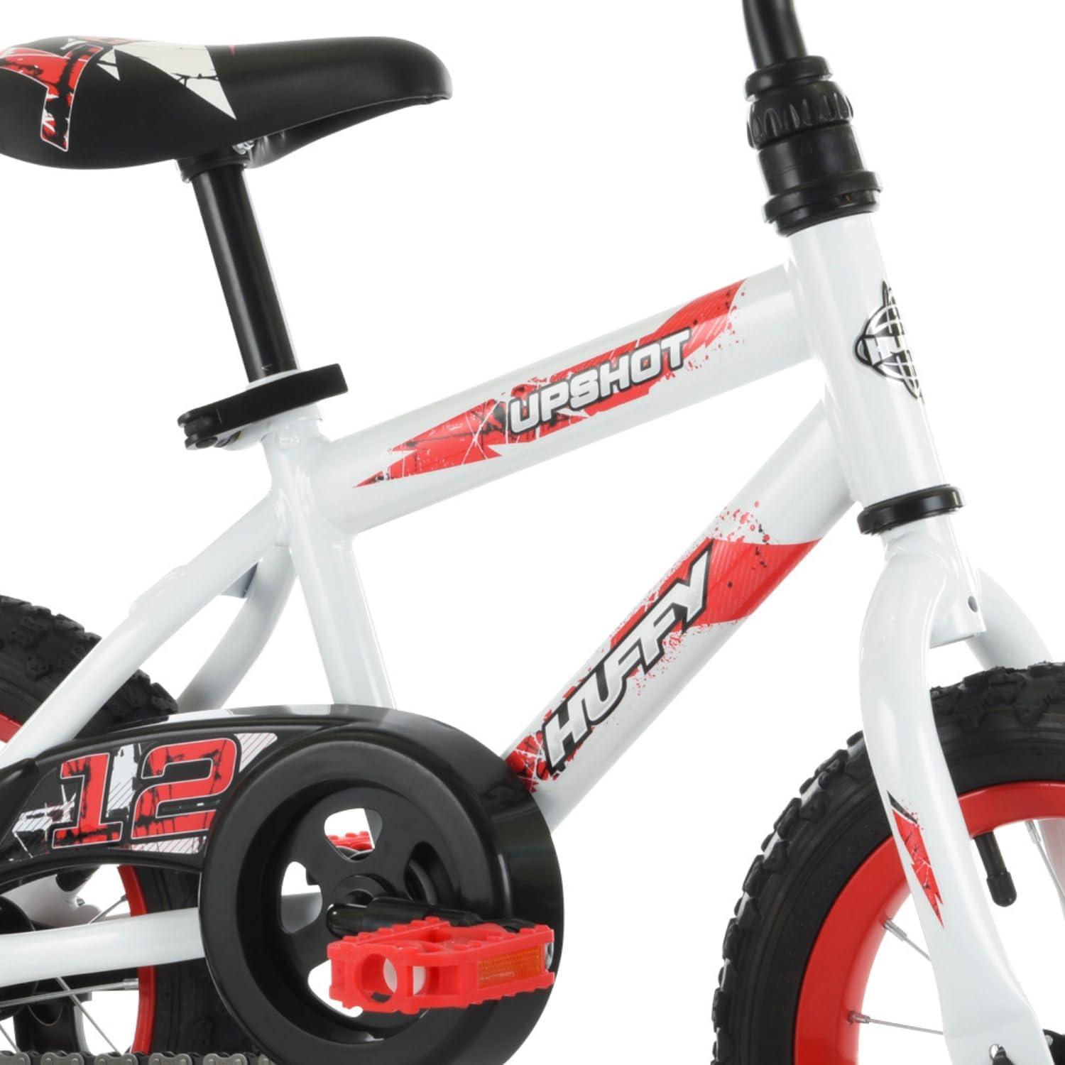 image:imageHuffy Upshot 121620 Inch Boys Bike for Kids Multiple Color Options Available Removable Training Wheels BMX Design Designed for Growth Durable Construction EZ Build AssemblyWhite