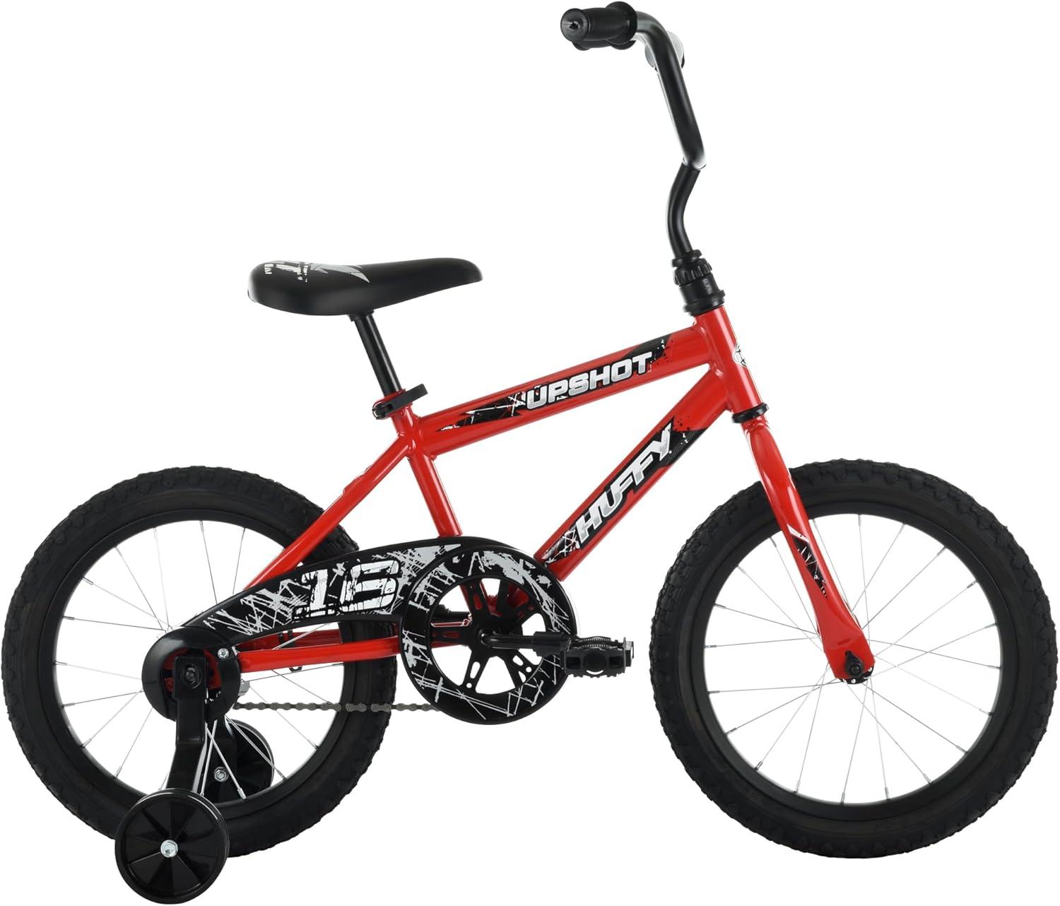 image:imageHuffy Upshot 121620 Inch Boys Bike for Kids Multiple Color Options Available Removable Training Wheels BMX Design Designed for Growth Durable Construction EZ Build AssemblyRed