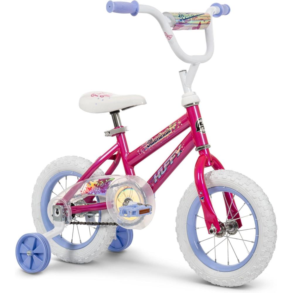 image:imageHuffy Illuminate Bike for Girls 121620 Inch Size Options Ages 3 Years Old Removable Training Wheels 12 and 16 Only Multiple Color Options Easy Assembly Adjustable Seat DurableSweet Pink