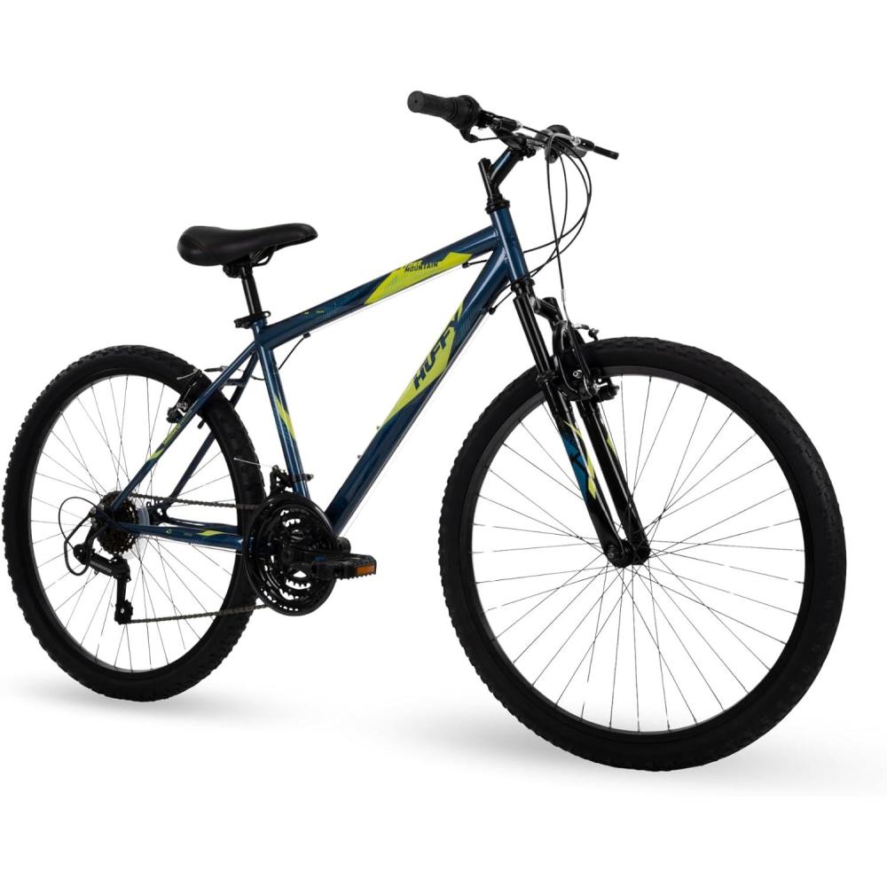 image:imageHuffy Stone Mountain Bike for Men and Women 202426 6Speed 20 or 21Speed Front or Dual Suspension Varies Multiple Colors Adjustable Saddle Shimano Equipped AllTerrain TiresDenim Blue