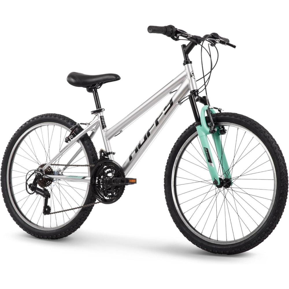 image:imageHuffy Stone Mountain Bike for Men and Women 202426 6Speed 20 or 21Speed Front or Dual Suspension Varies Multiple Colors Adjustable Saddle Shimano Equipped AllTerrain TiresMetallic Nickel