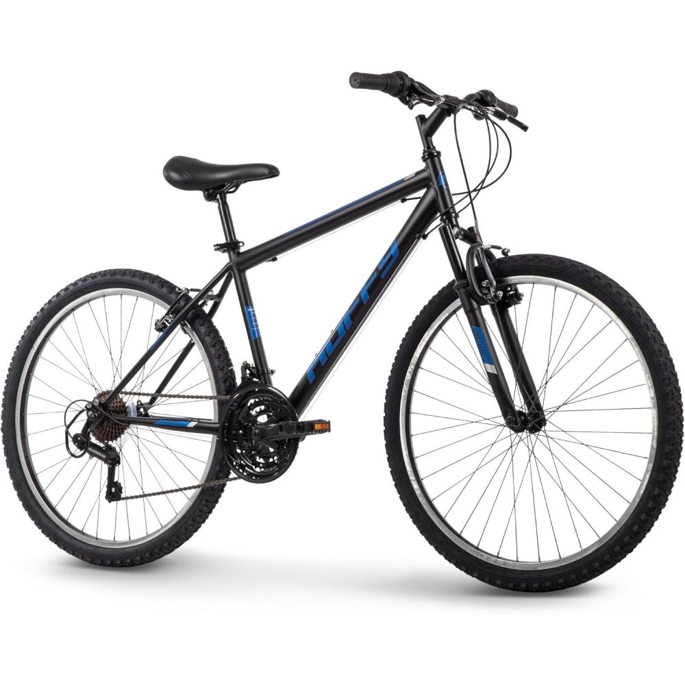 image:imageHuffy Stone Mountain Bike for Men and Women 202426 6Speed 20 or 21Speed Front or Dual Suspension Varies Multiple Colors Adjustable Saddle Shimano Equipped AllTerrain TiresMatte Black