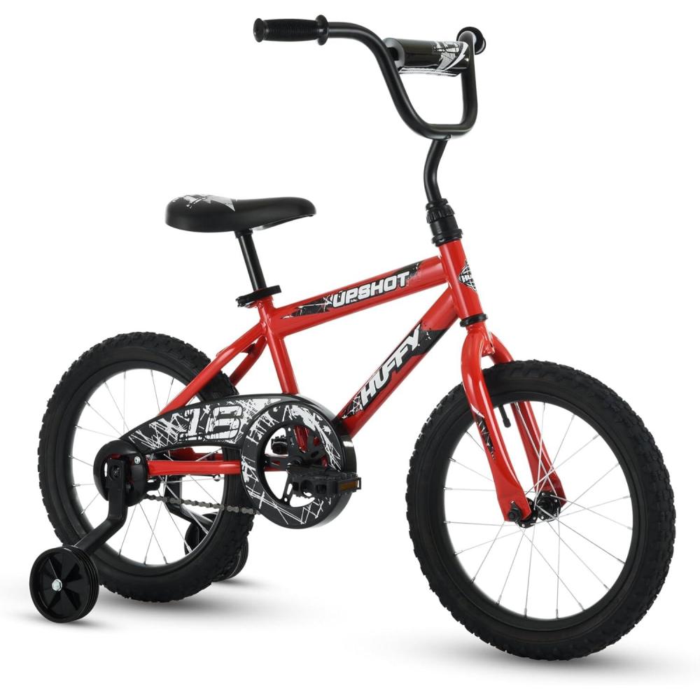 image:imageHuffy Upshot 121620 Inch Boys Bike for Kids Multiple Color Options Available Removable Training Wheels BMX Design Designed for Growth Durable Construction EZ Build AssemblyRed