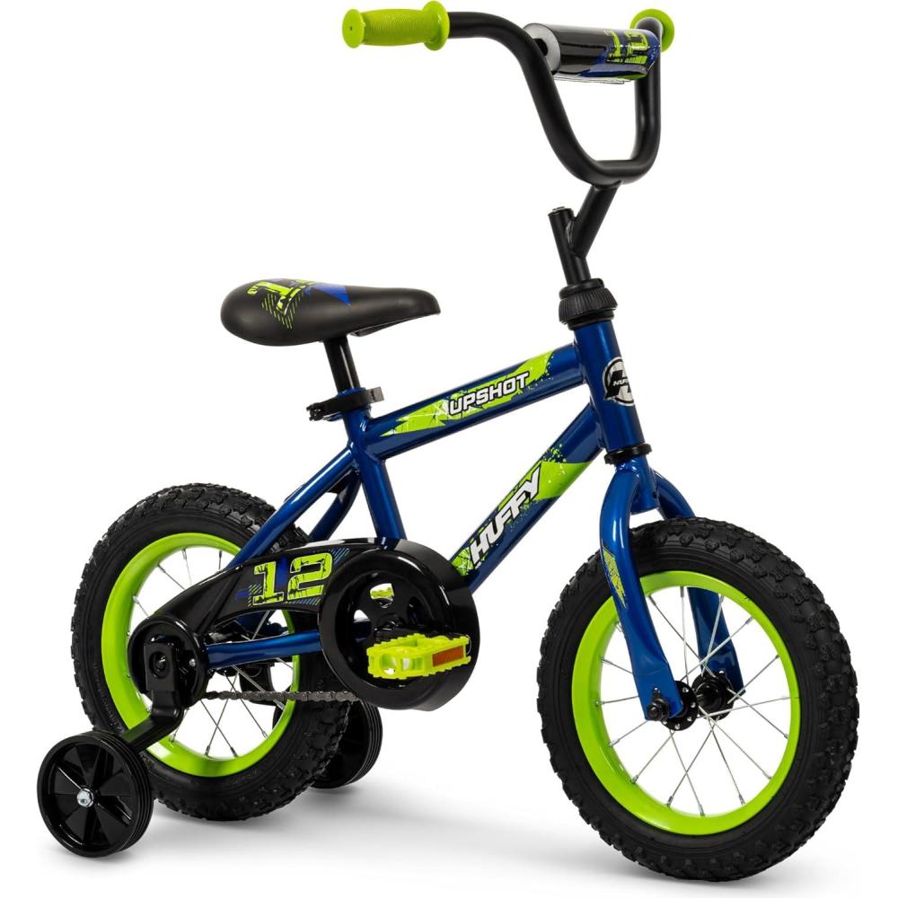 image:imageHuffy Upshot 121620 Inch Boys Bike for Kids Multiple Color Options Available Removable Training Wheels BMX Design Designed for Growth Durable Construction EZ Build AssemblyBlue
