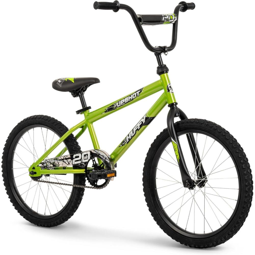 image:imageHuffy Upshot 121620 Inch Boys Bike for Kids Multiple Color Options Available Removable Training Wheels BMX Design Designed for Growth Durable Construction EZ Build AssemblyLime Green