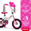 image:imageHuffy Disney Girls Bikes 1216 Inch Sizes Ages 3 Years Old Disney Princess Minnie Mouse Frozen Bicycles Characters Removable Training Wheels Streamers Easy Assembly Durable SafeGloss Sparkly Snow  Minnie Mouse